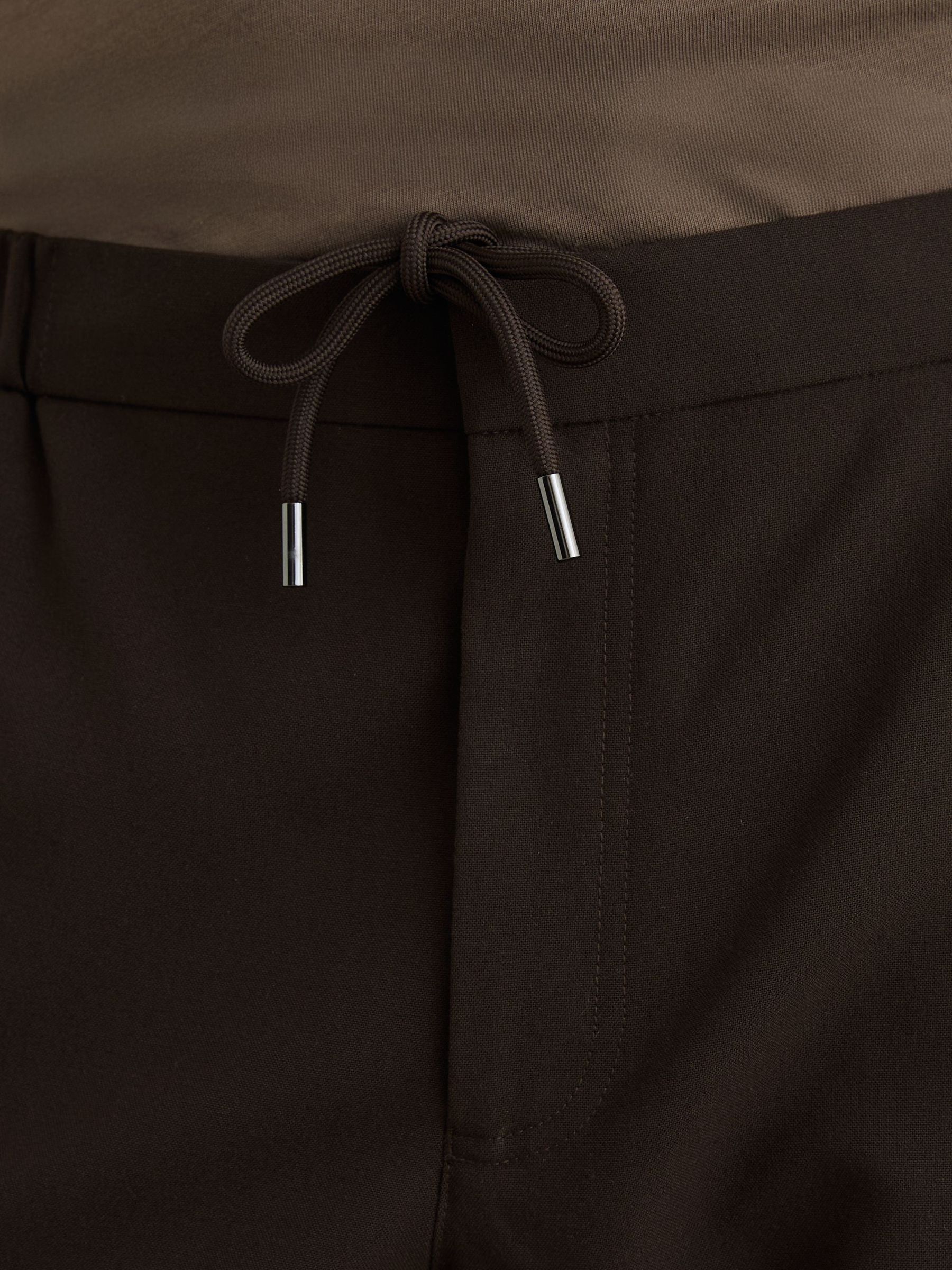 Drawstring Chino Shorts in Brown - Image 4 of 6