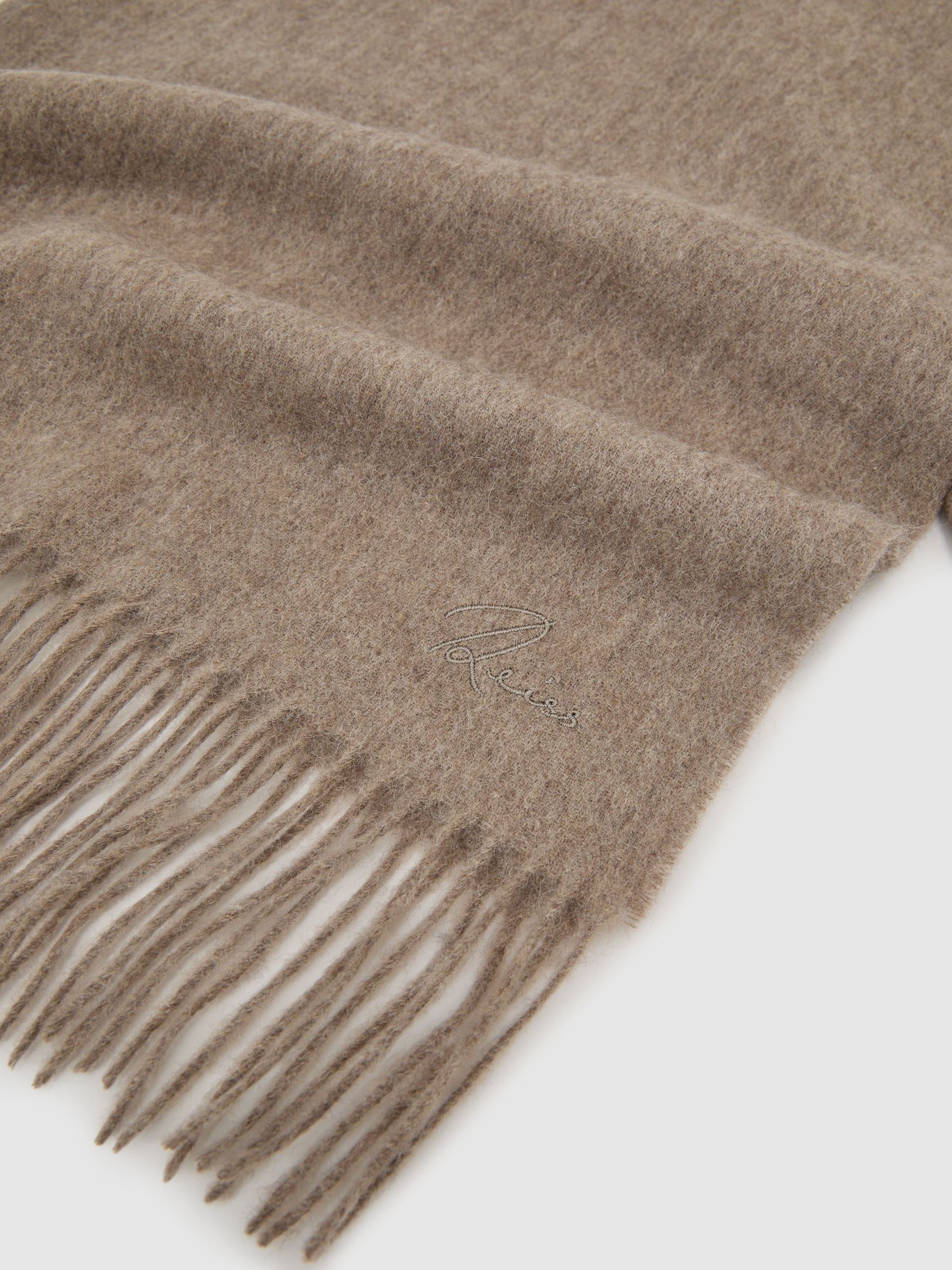 Wool and Cashmere Scarf in Neutral Melange - Image 5 of 5