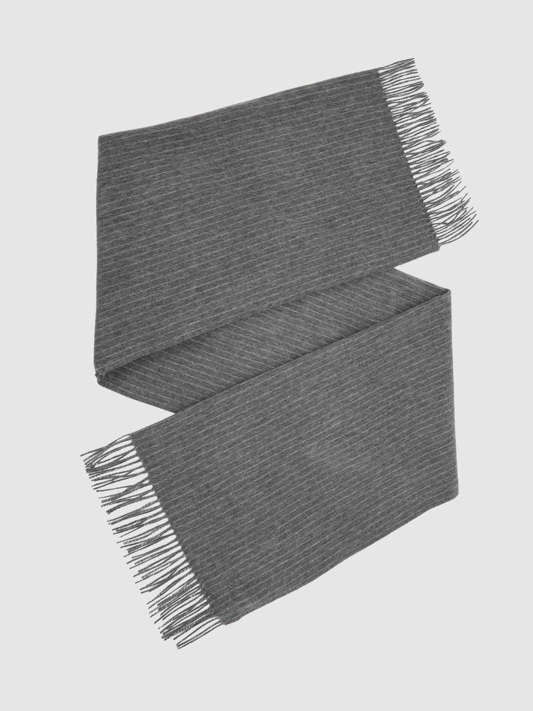 Wool and Cashmere Scarf in Charcoal - Image 2 of 5
