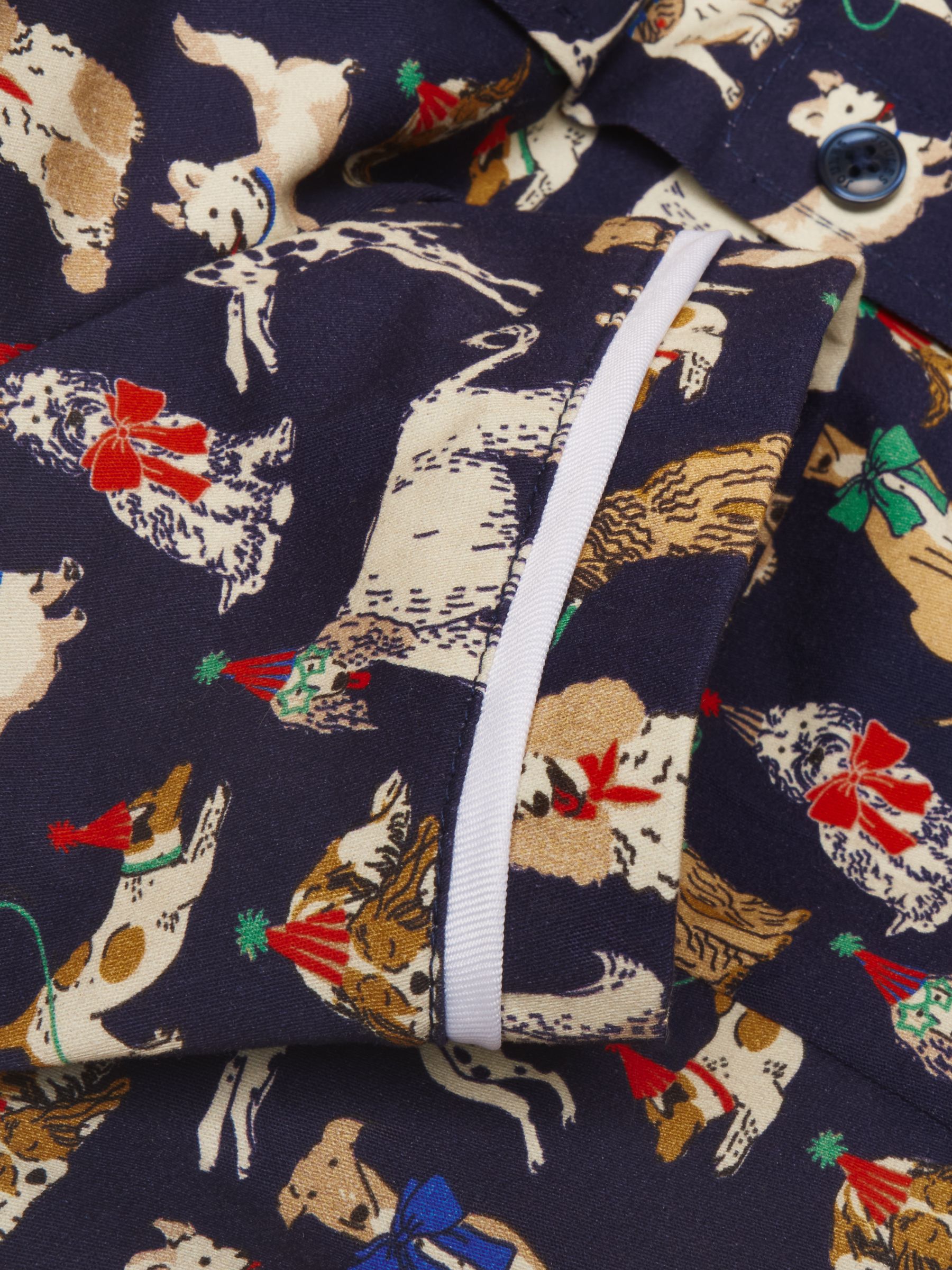 Navy Party Dogs Festive Dog Pyjamas - Image 5 of 5