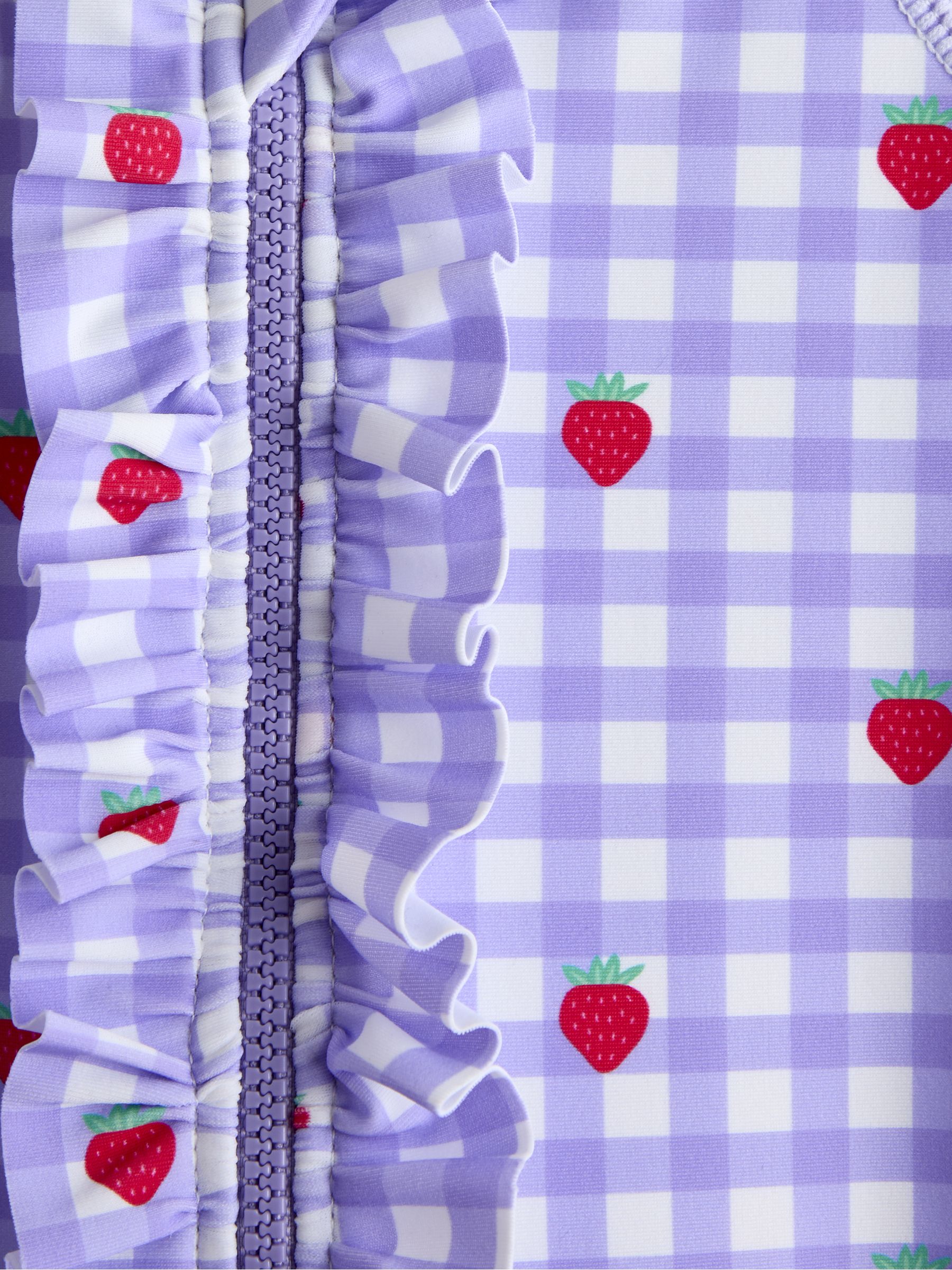 Lilac Gingham Strawberry Sunsafe Suit - Image 3 of 3