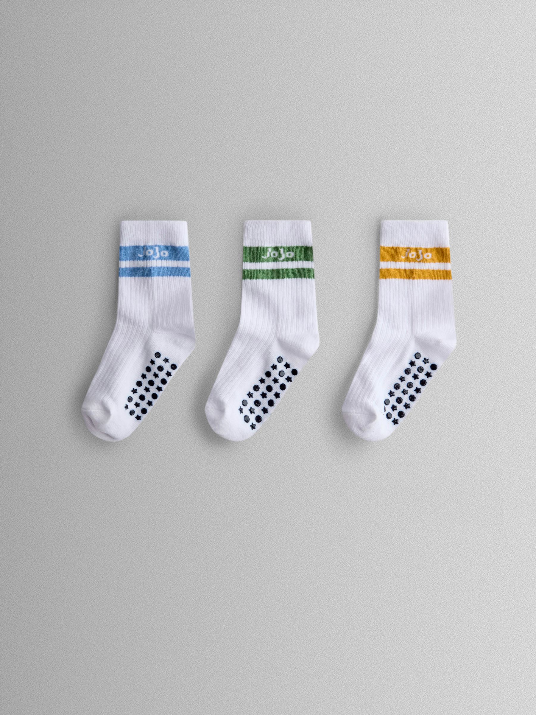 White 3-Pack Ribbed Socks - Image 1 of 3
