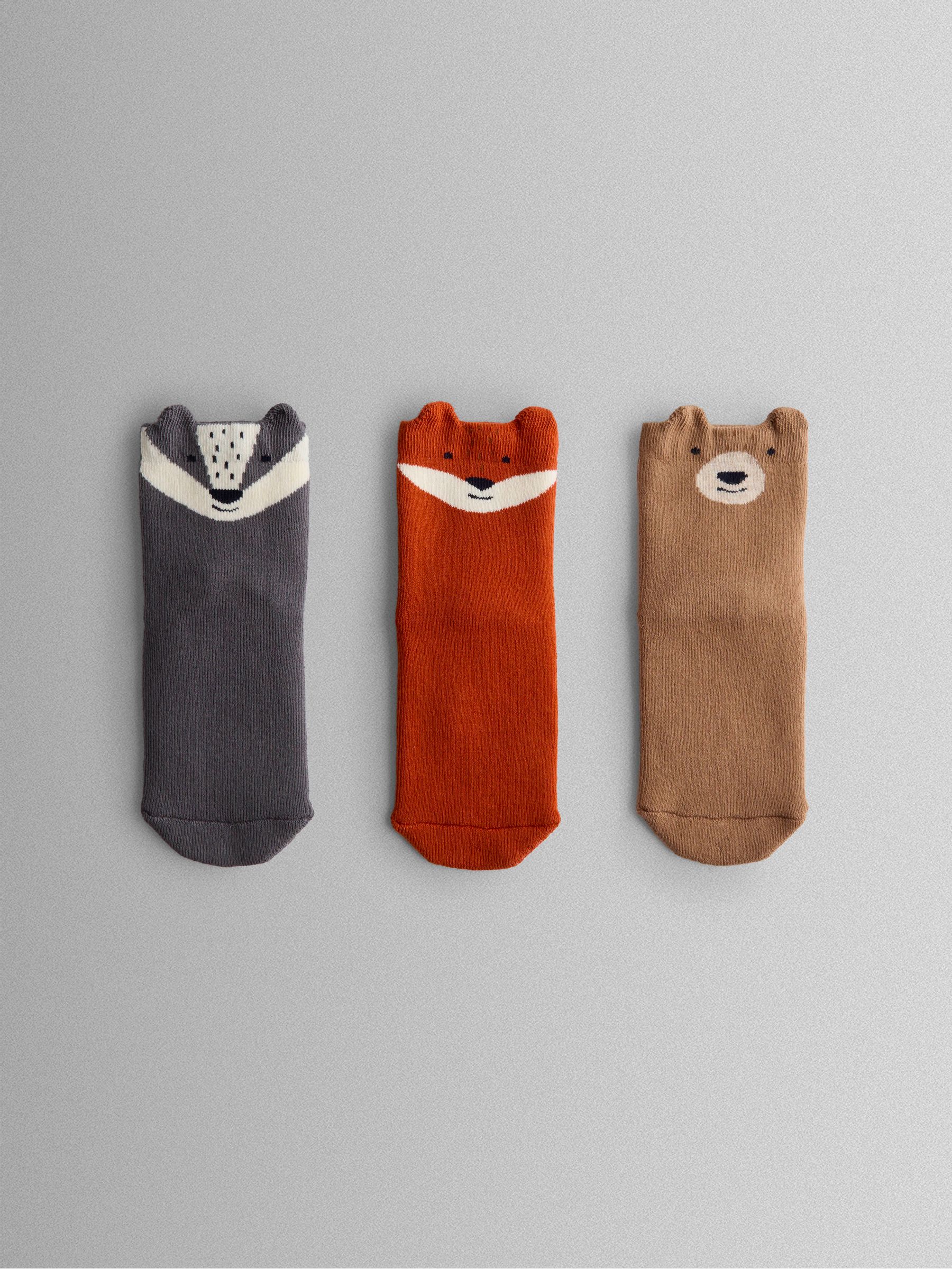 Animal Print 3-Pack Woodland Extra Thick Socks - Image 1 of 4