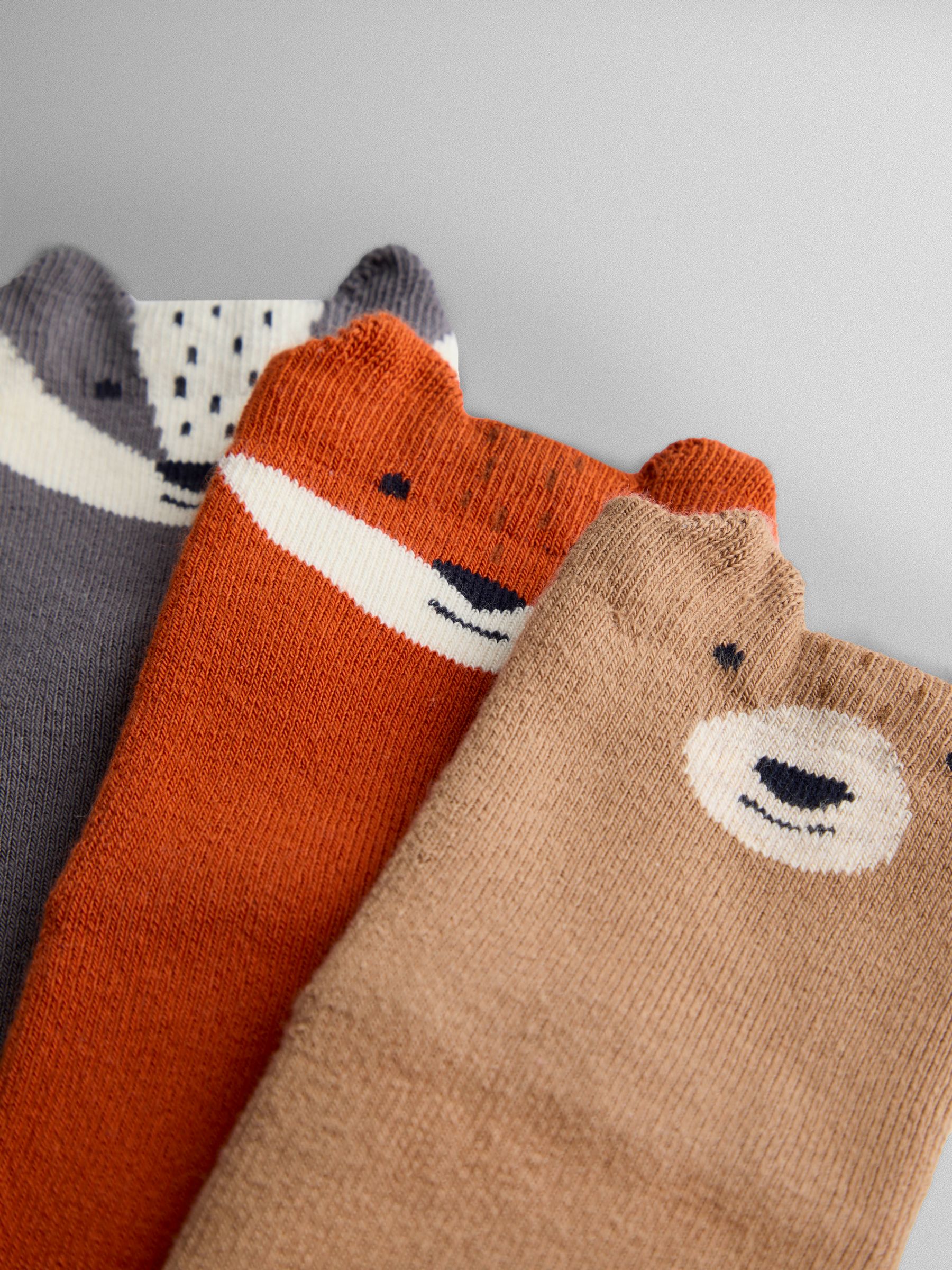 Animal Print 3-Pack Woodland Extra Thick Socks - Image 4 of 4