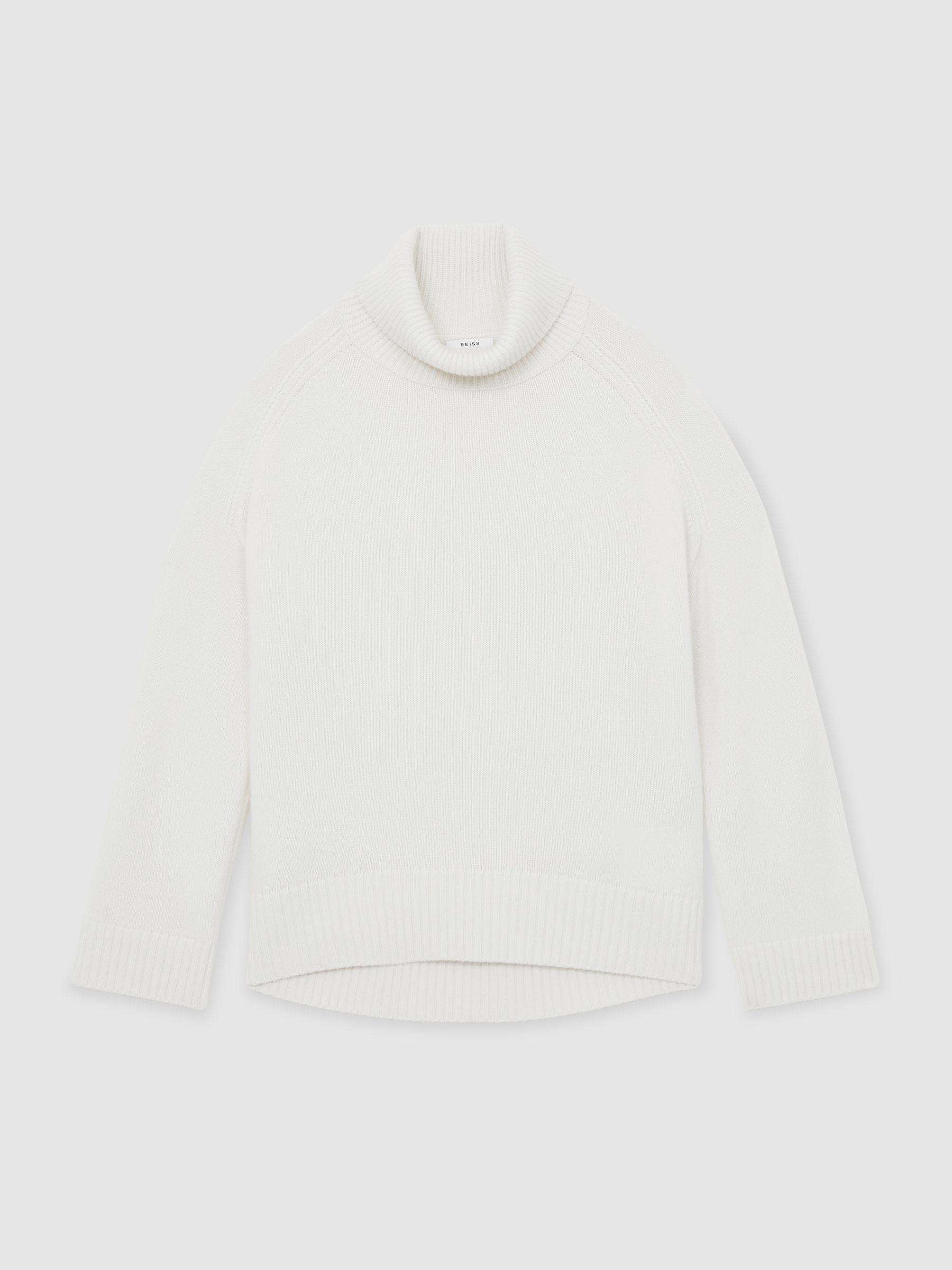 Wool-Cashmere Roll-Neck Jumper in Cream - image 1