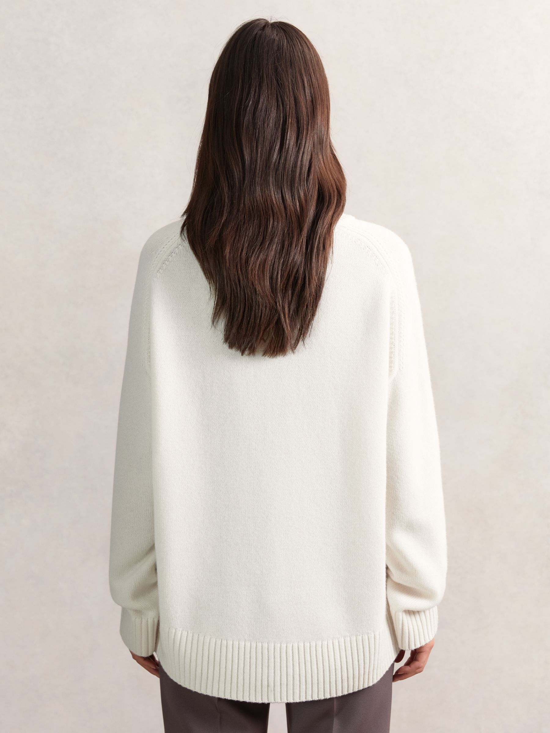 Wool-Cashmere Roll-Neck Jumper in Cream - image 4