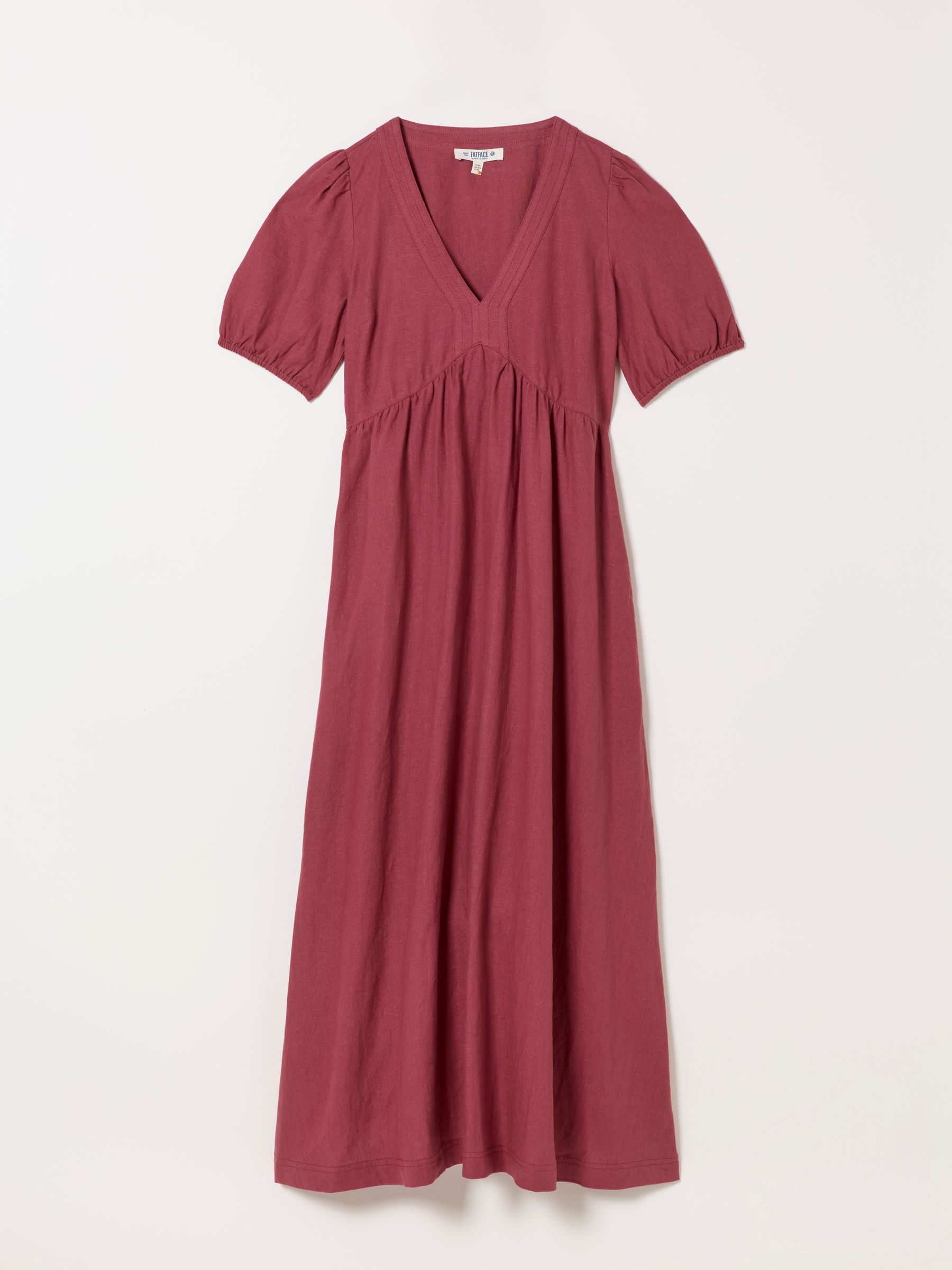 Remi Rust Brown Petite Linen Dress | FatFace USA