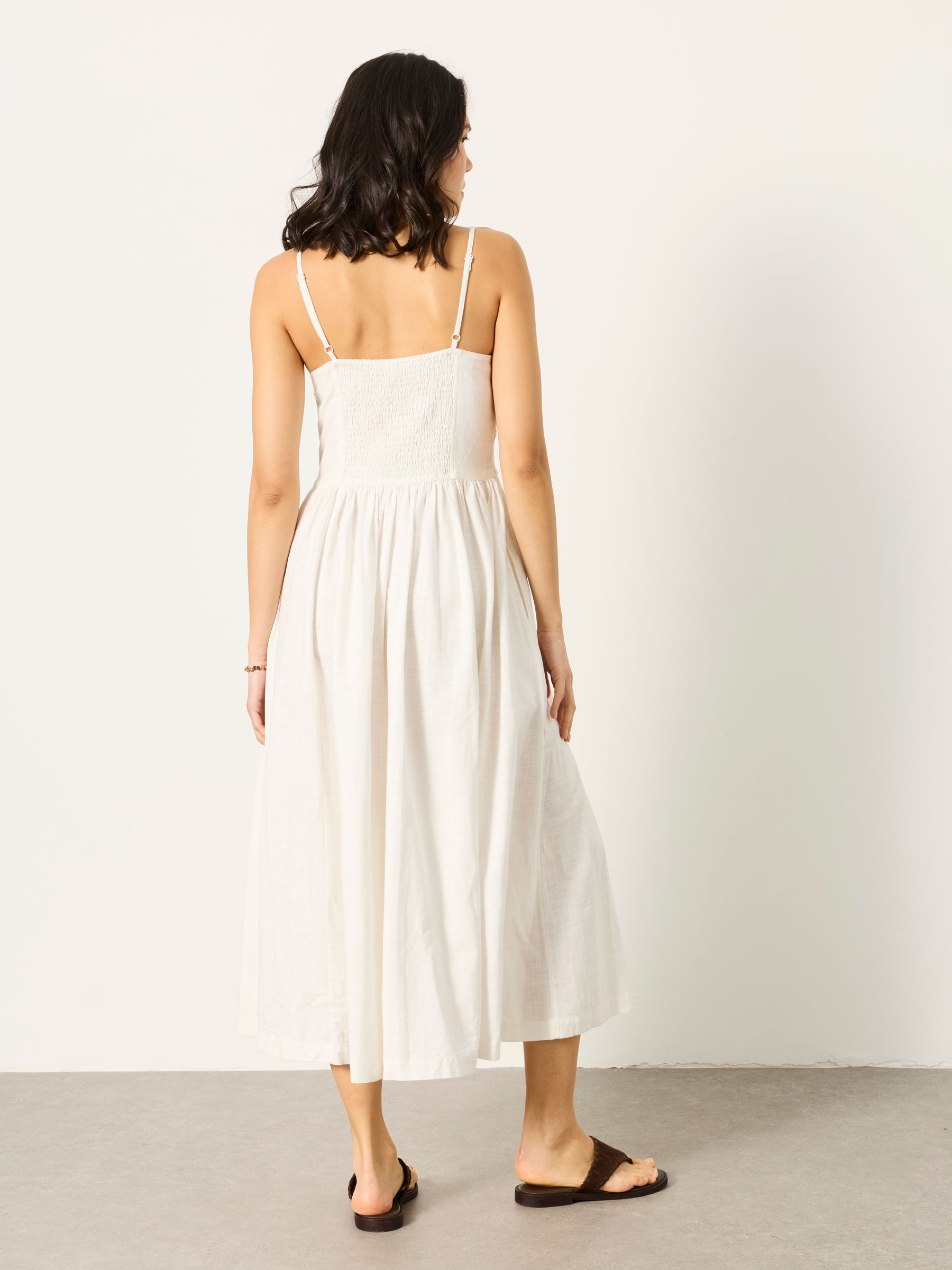 Fat Face - Ivory - Hazel Ivory Petite Embroidered Midi Dress Fat Face - Ivory - Hazel Ivory Petite Embroidered Midi Dress