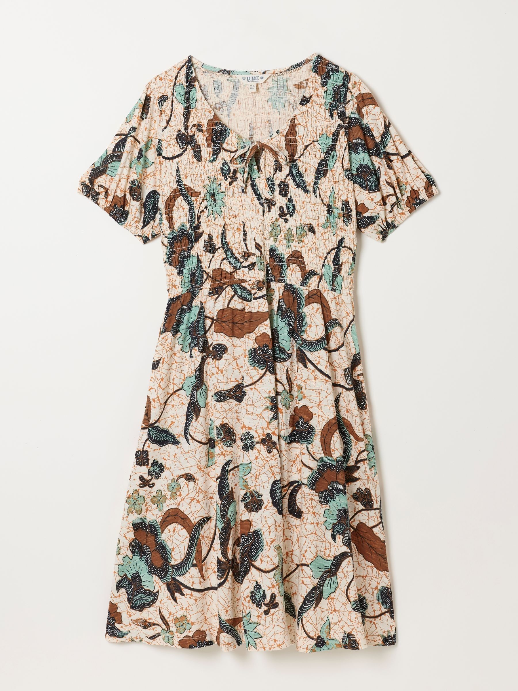 Nora Ivory Batik Petite Jersey Dress - Image 6 of 6
