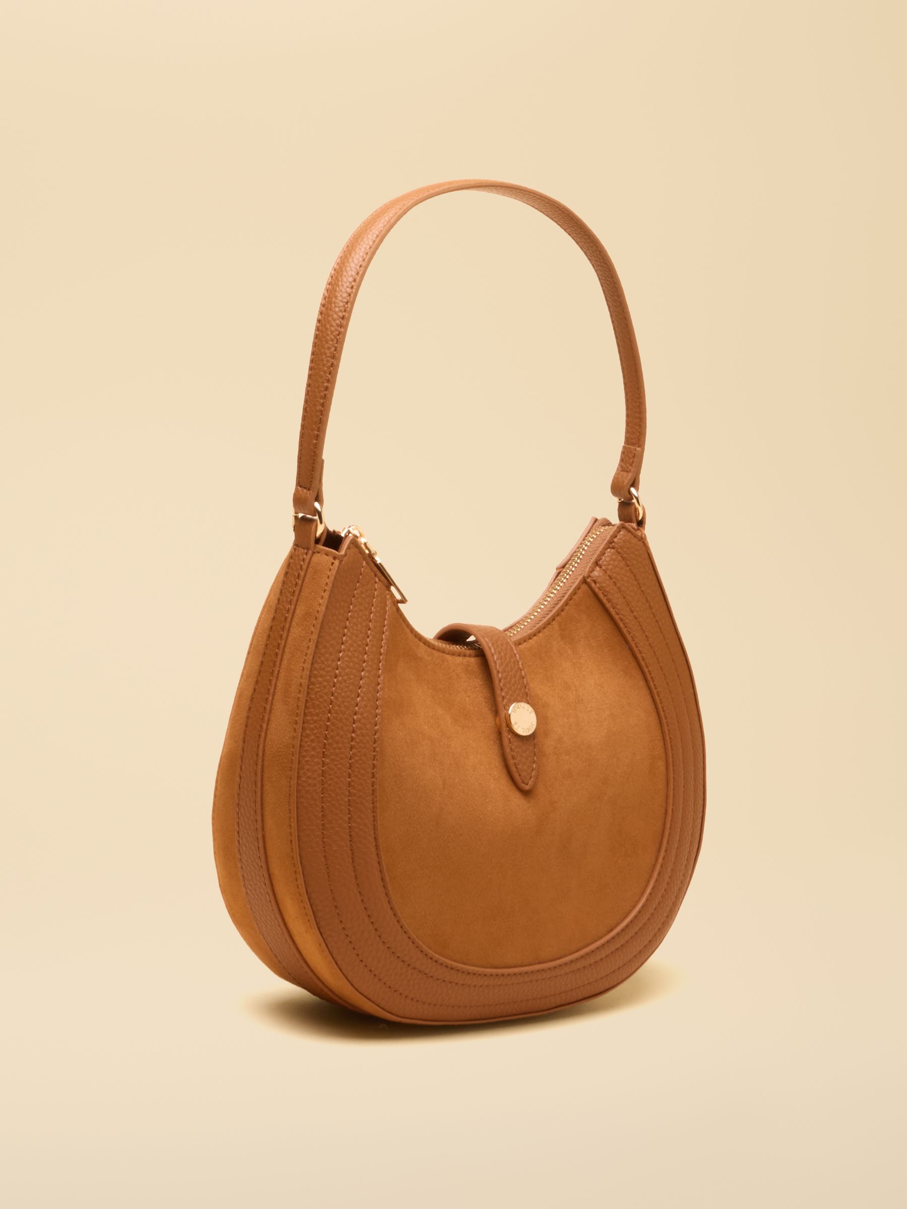 Tan Brown Crossbody Saddle Bag - Image 6 of 8
