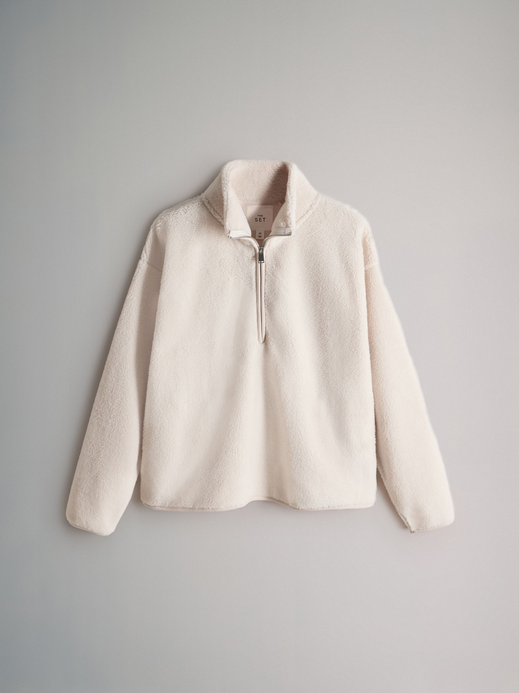 Chocolate Brown/Cream 2 Pack Borg Funnel Neck 1/4 Zip Fleeces - Image 2 of 5