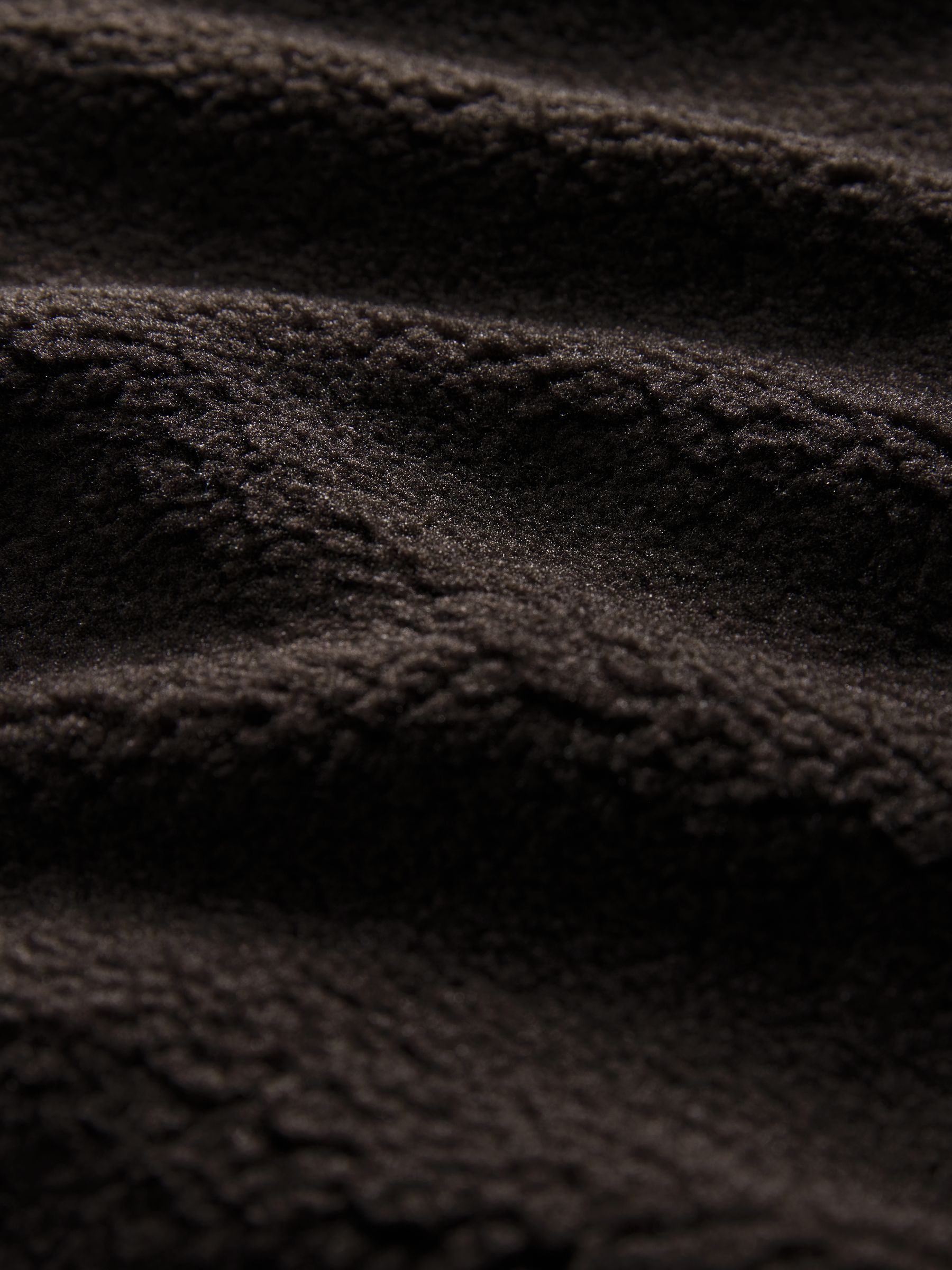 Chocolate Brown/Cream 2 Pack Borg Funnel Neck 1/4 Zip Fleeces - Image 5 of 5