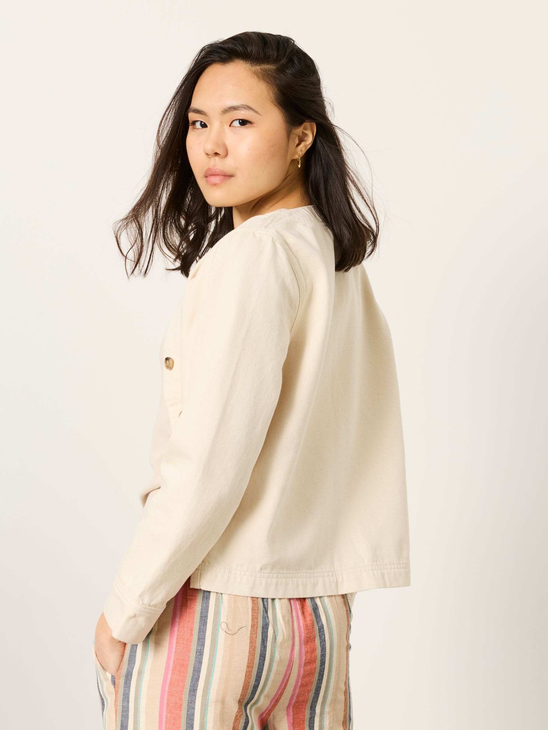 Dulcie Ecru Denim Jacket - Image 2 of 6