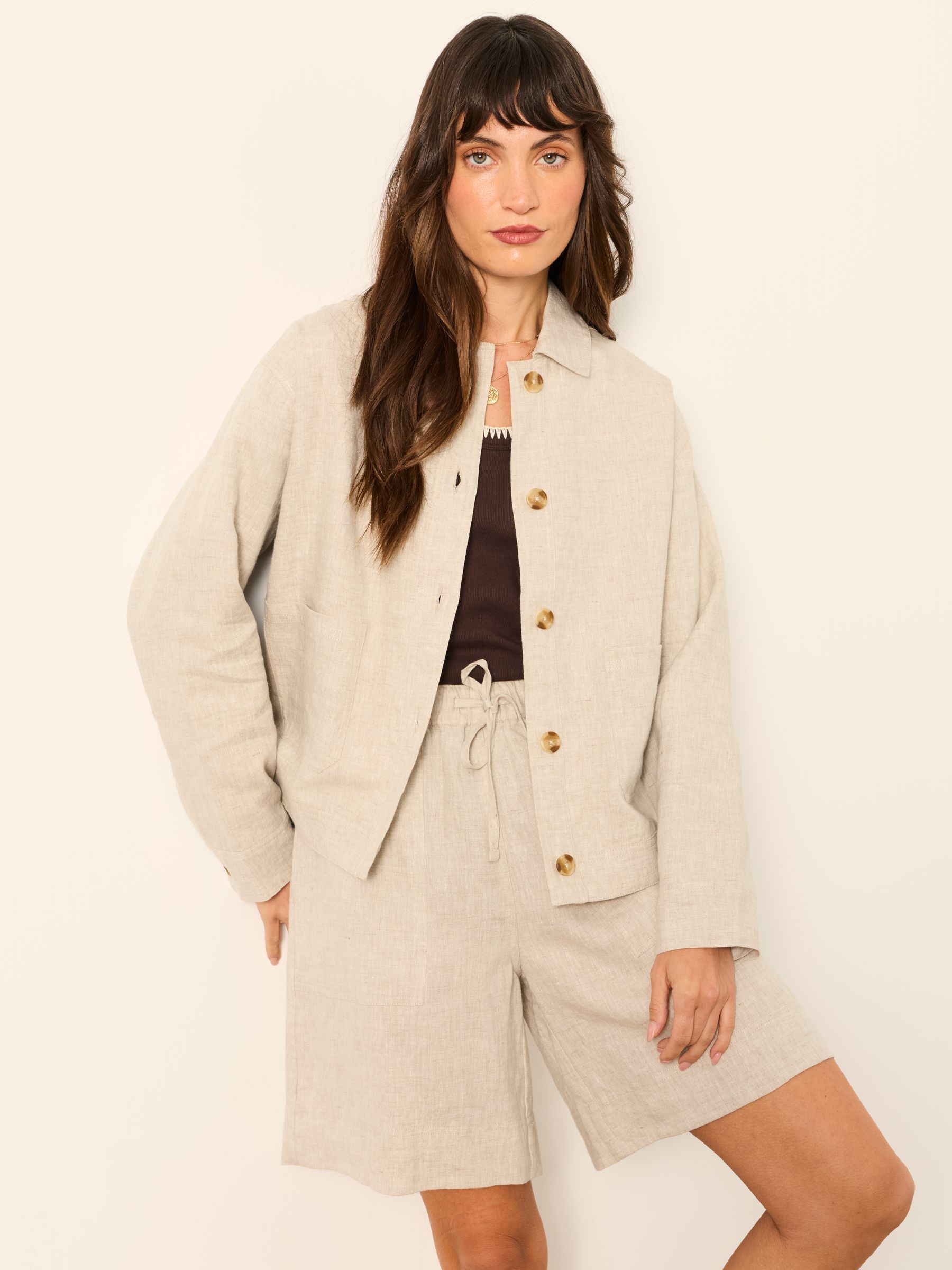 Darcy Stone Linen Jacket - Image 1 of 7 Darcy Stone Linen Jacket - Image 1 of 7