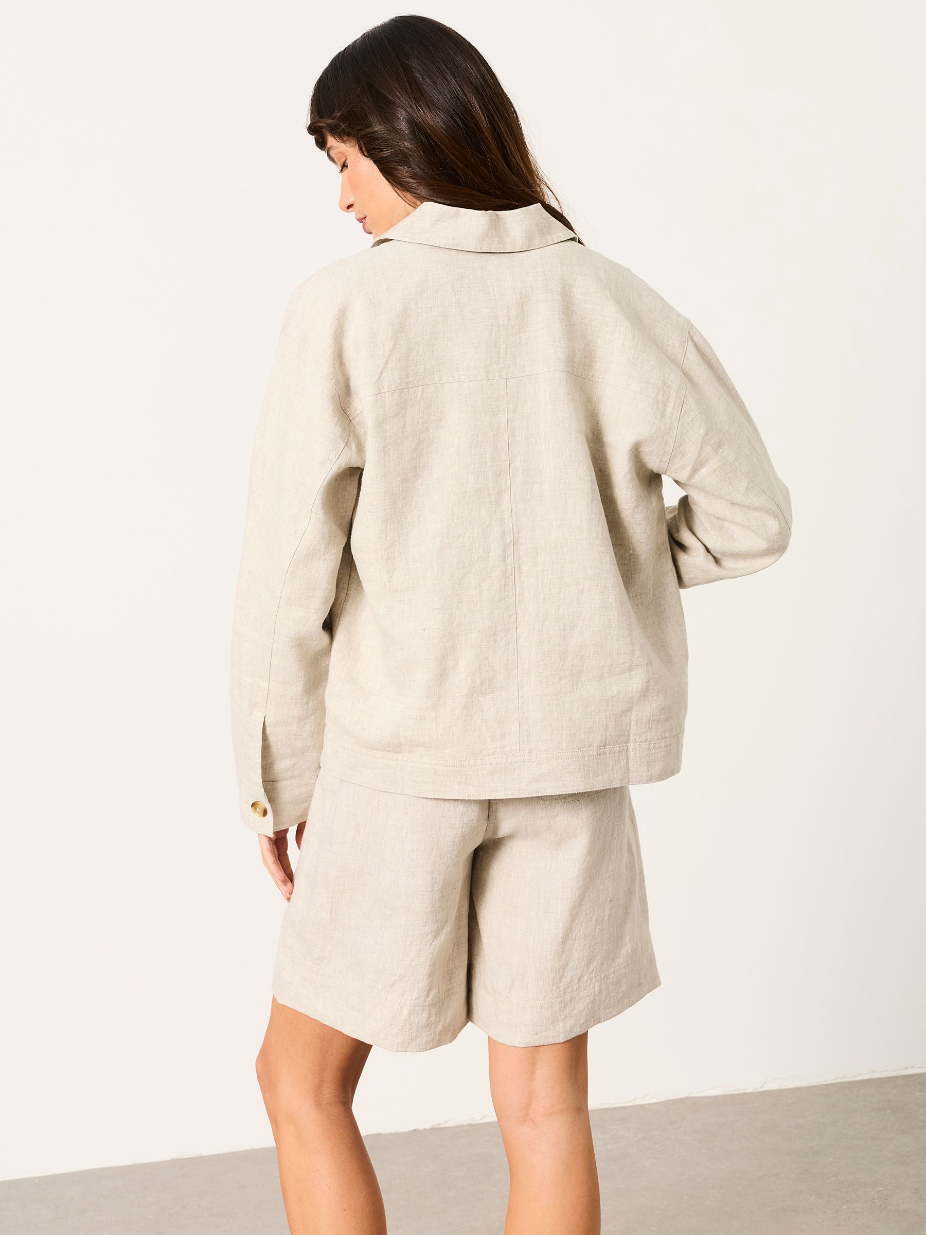 Darcy Stone Regular Linen Jacket | FatFace USA