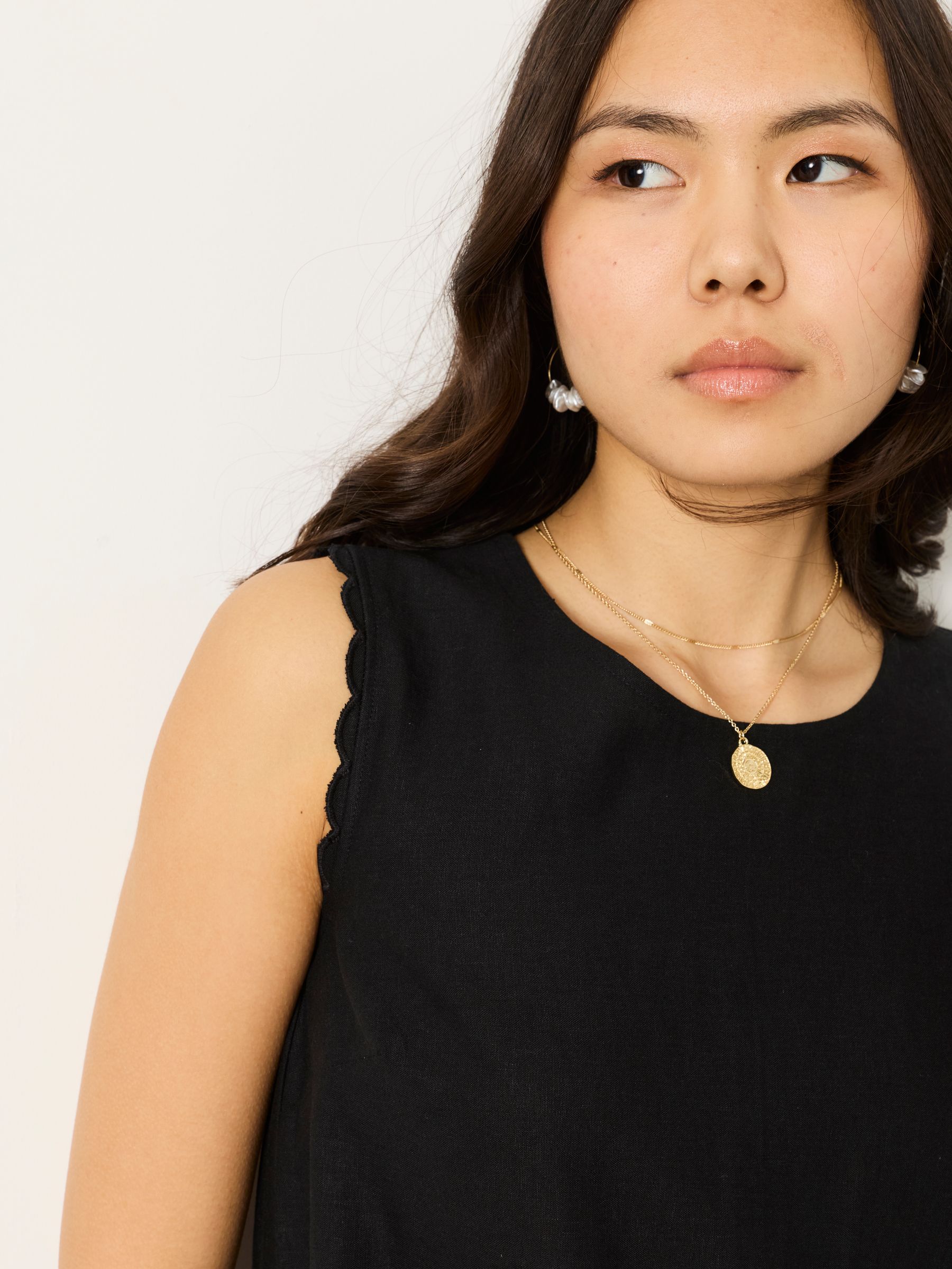 Ella Black Petite Broderie Cami - Image 4 of 6