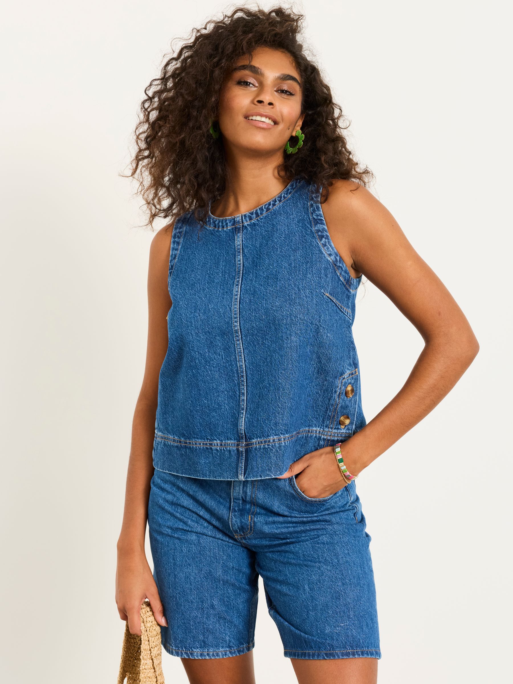 Dara Denim Petite Blouse - Image 1 of 6