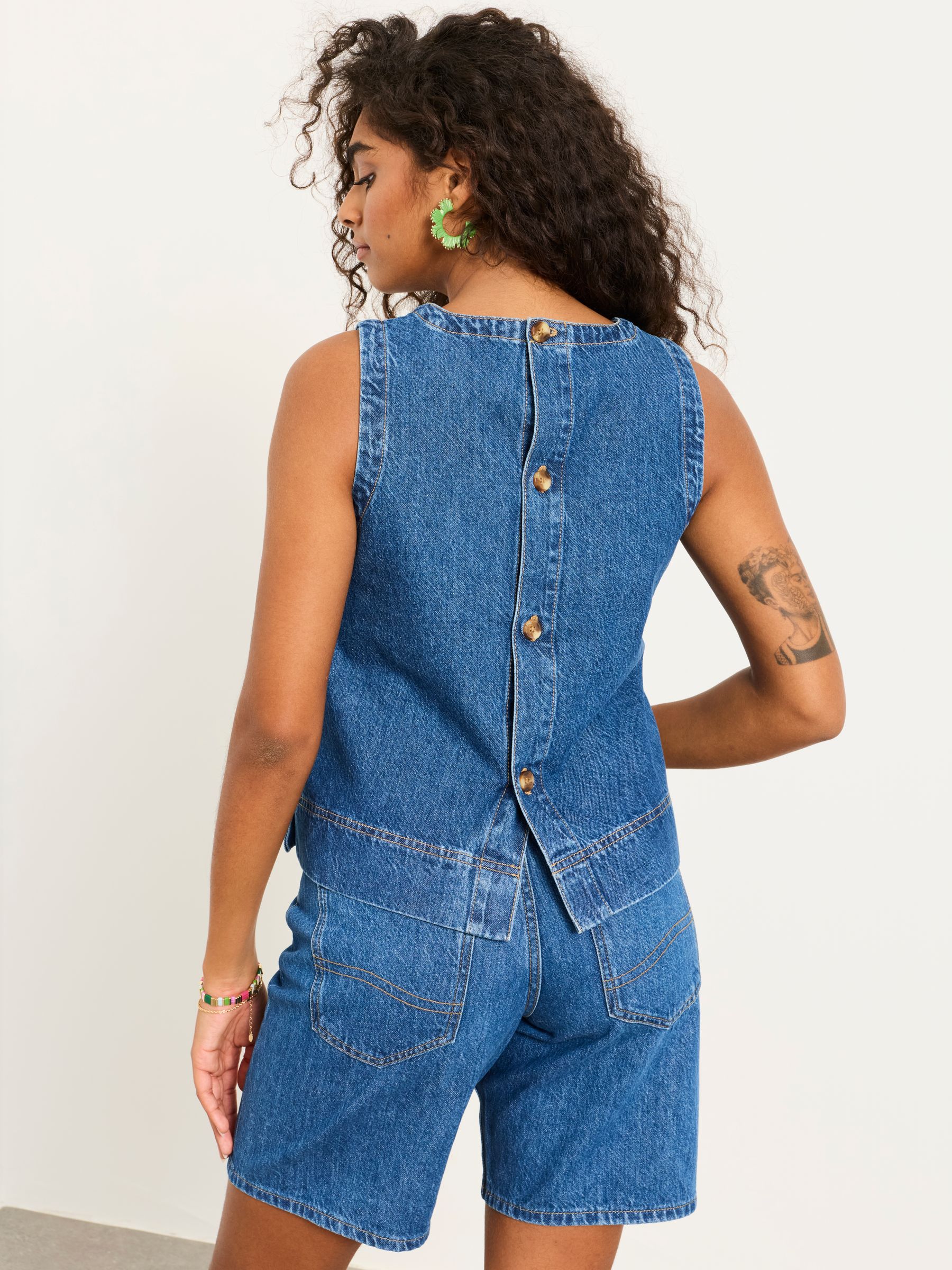 Dara Denim Petite Blouse - Image 2 of 6