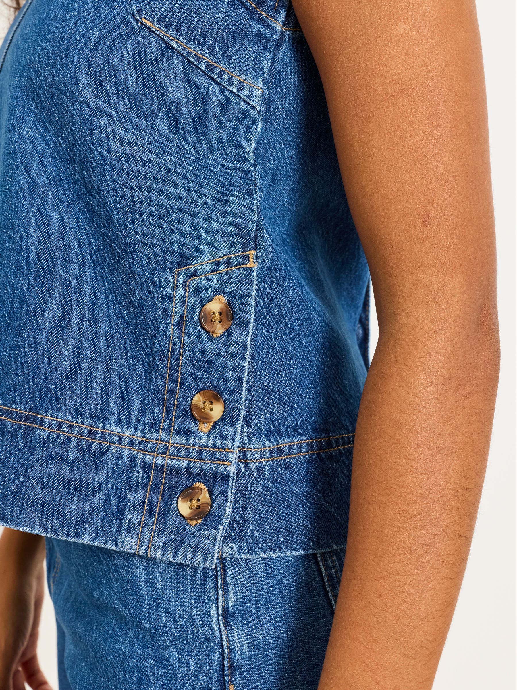 Dara Denim Petite Blouse - Image 3 of 6