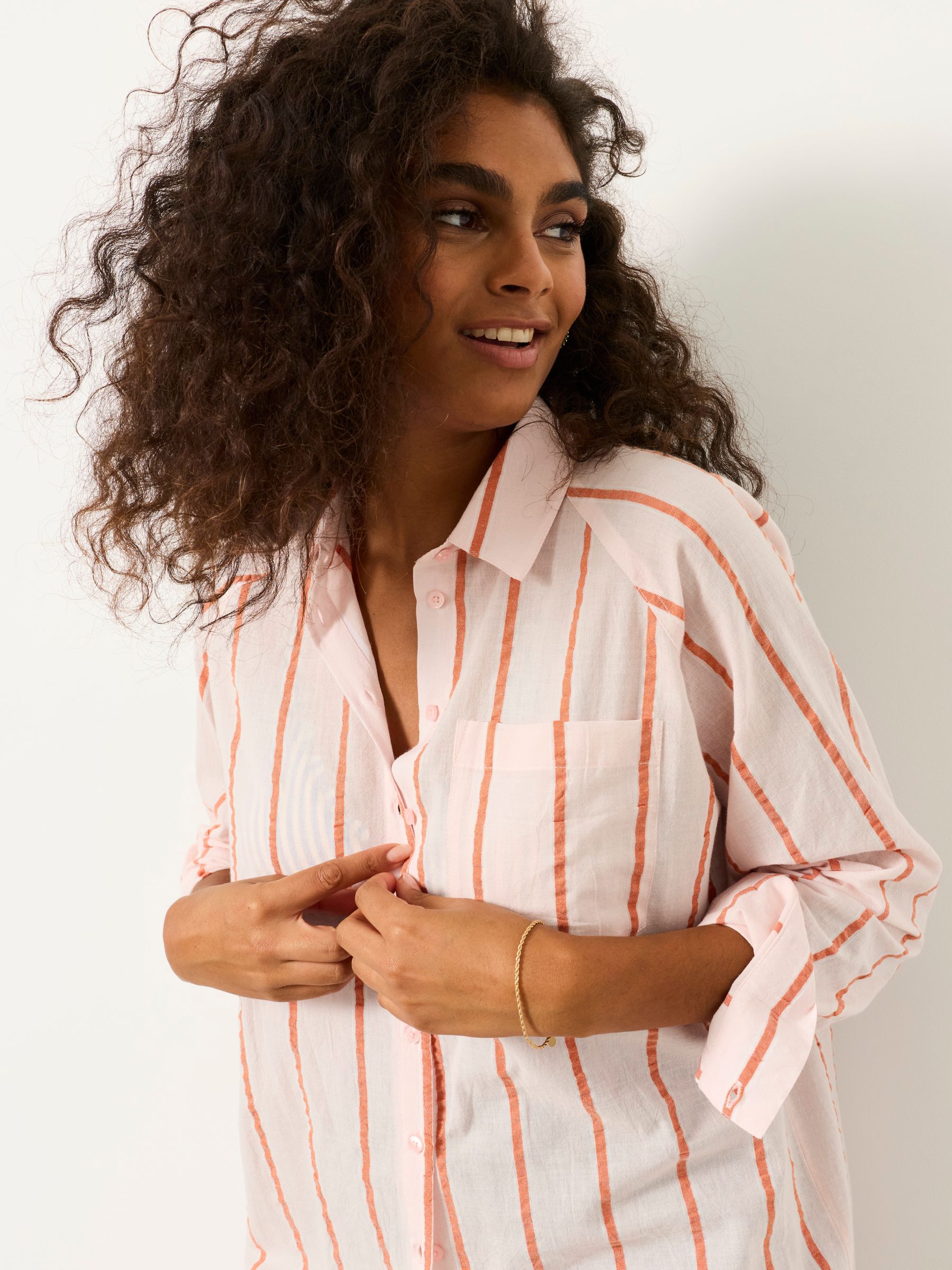 Pink Petite Bessie Stripe Shirt - Image 3 of 6