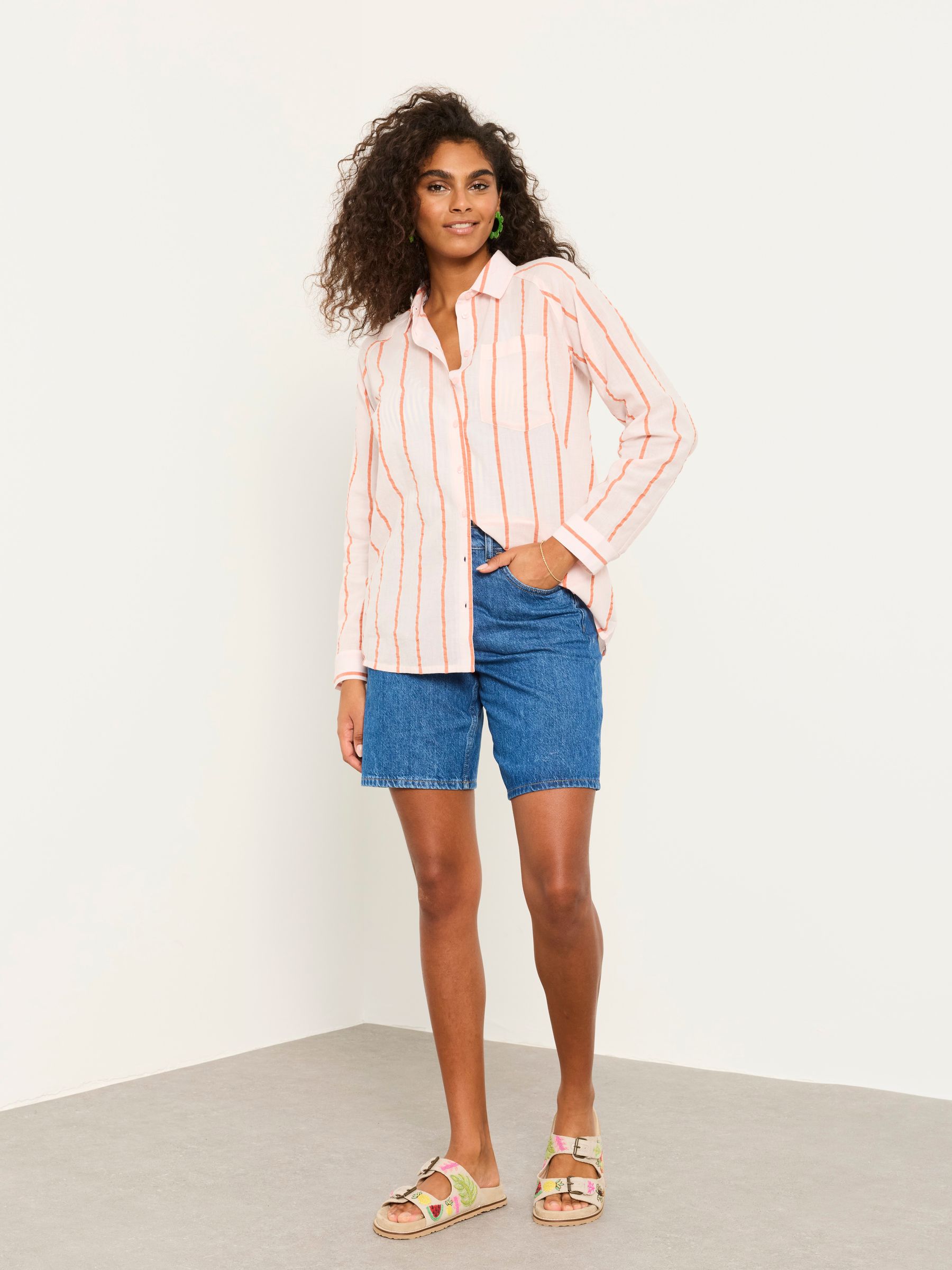 Pink Petite Bessie Stripe Shirt - Image 5 of 6
