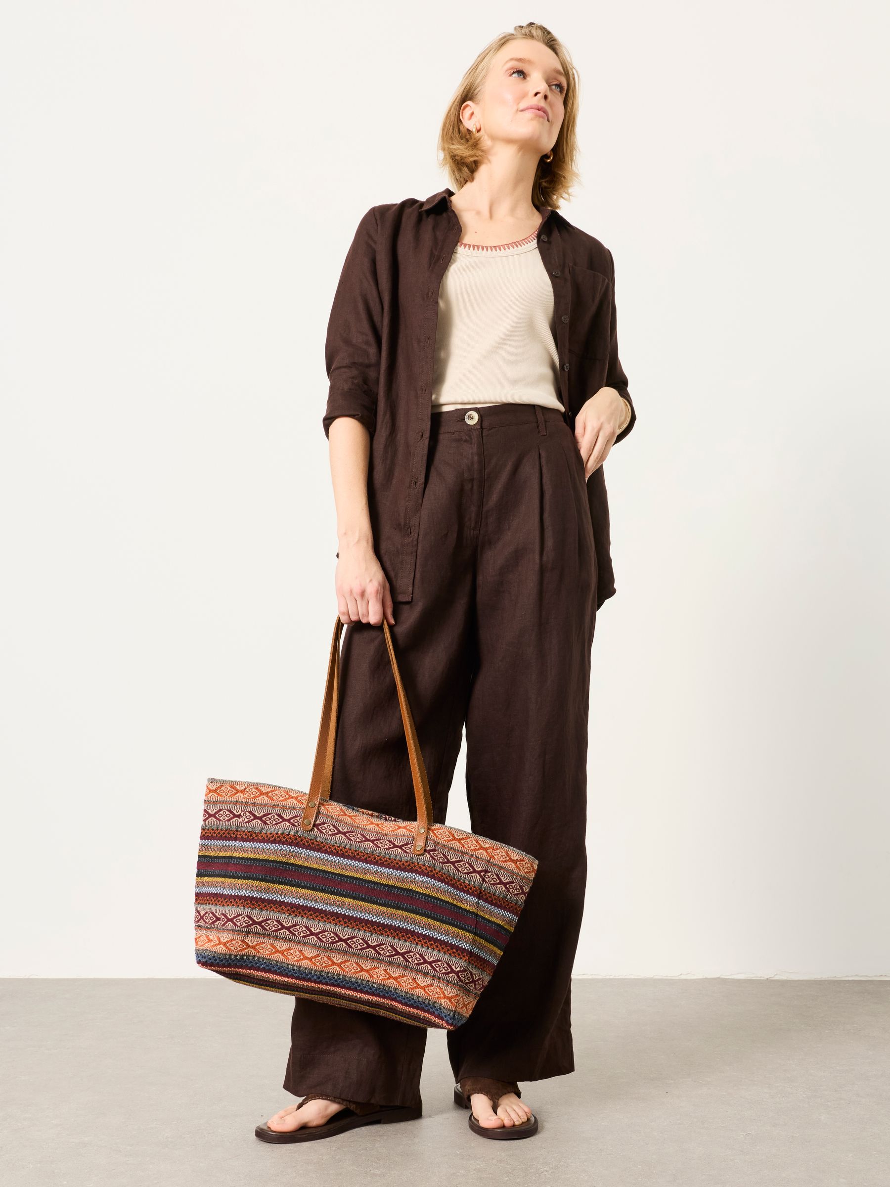 Evalie Multi Woven Tote Bag | FatFace USA