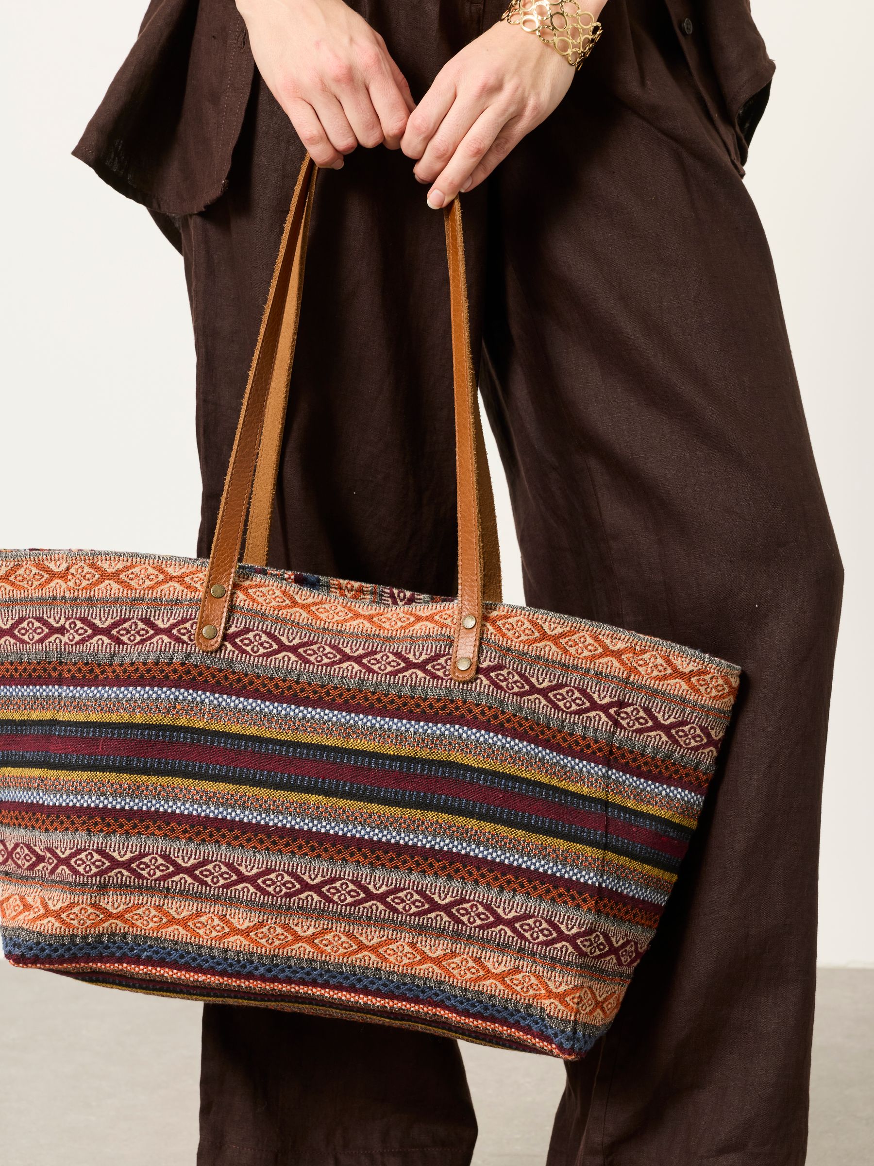 Evalie Multi Woven Tote Bag | FatFace USA