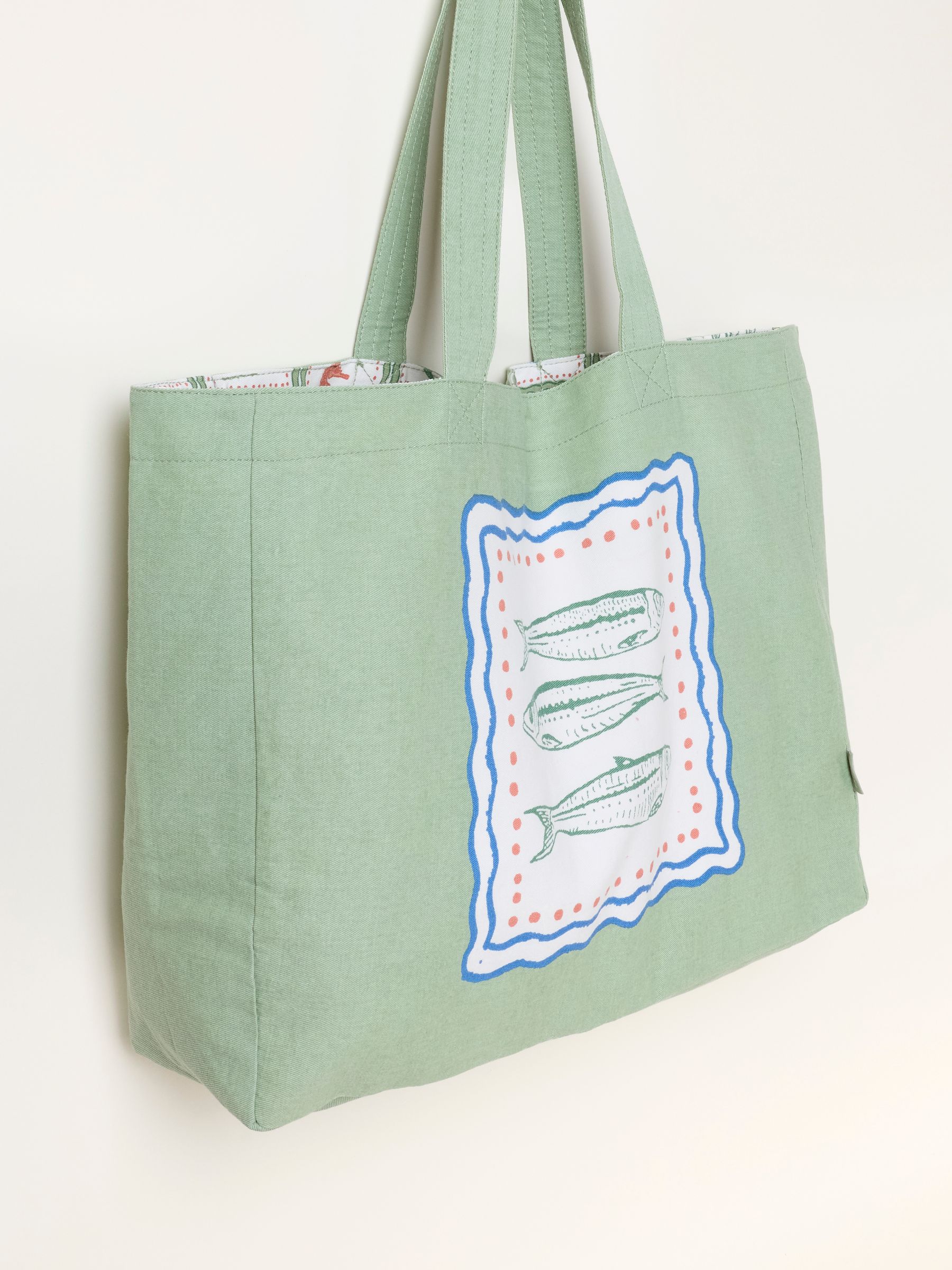 Green Fish Reversible Tote Bag - Image 5 of 5