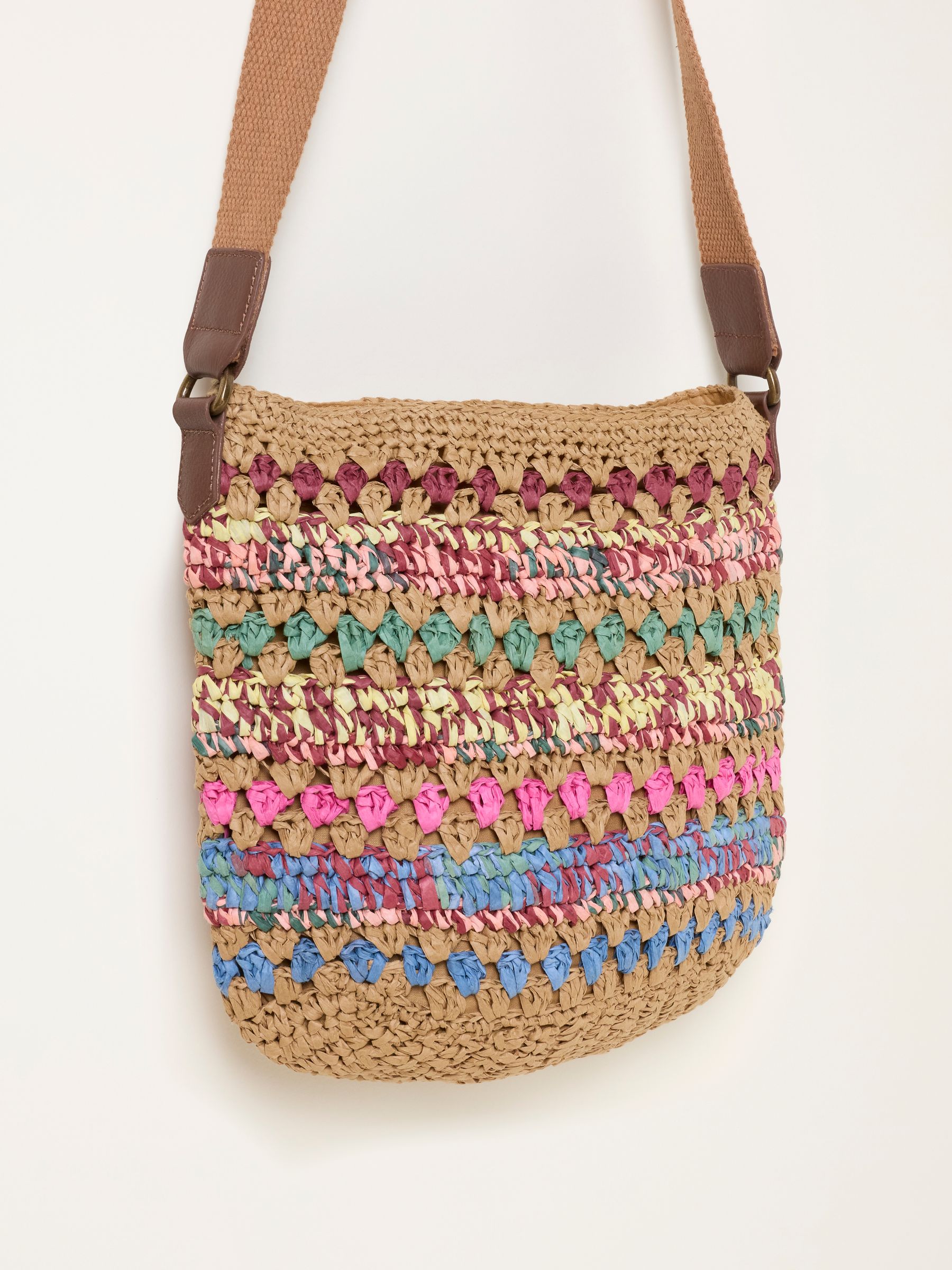 Multi Raffia Woven Crossbody Bag - Image 5 of 5 Multi Raffia Woven Crossbody Bag - Image 5 of 5