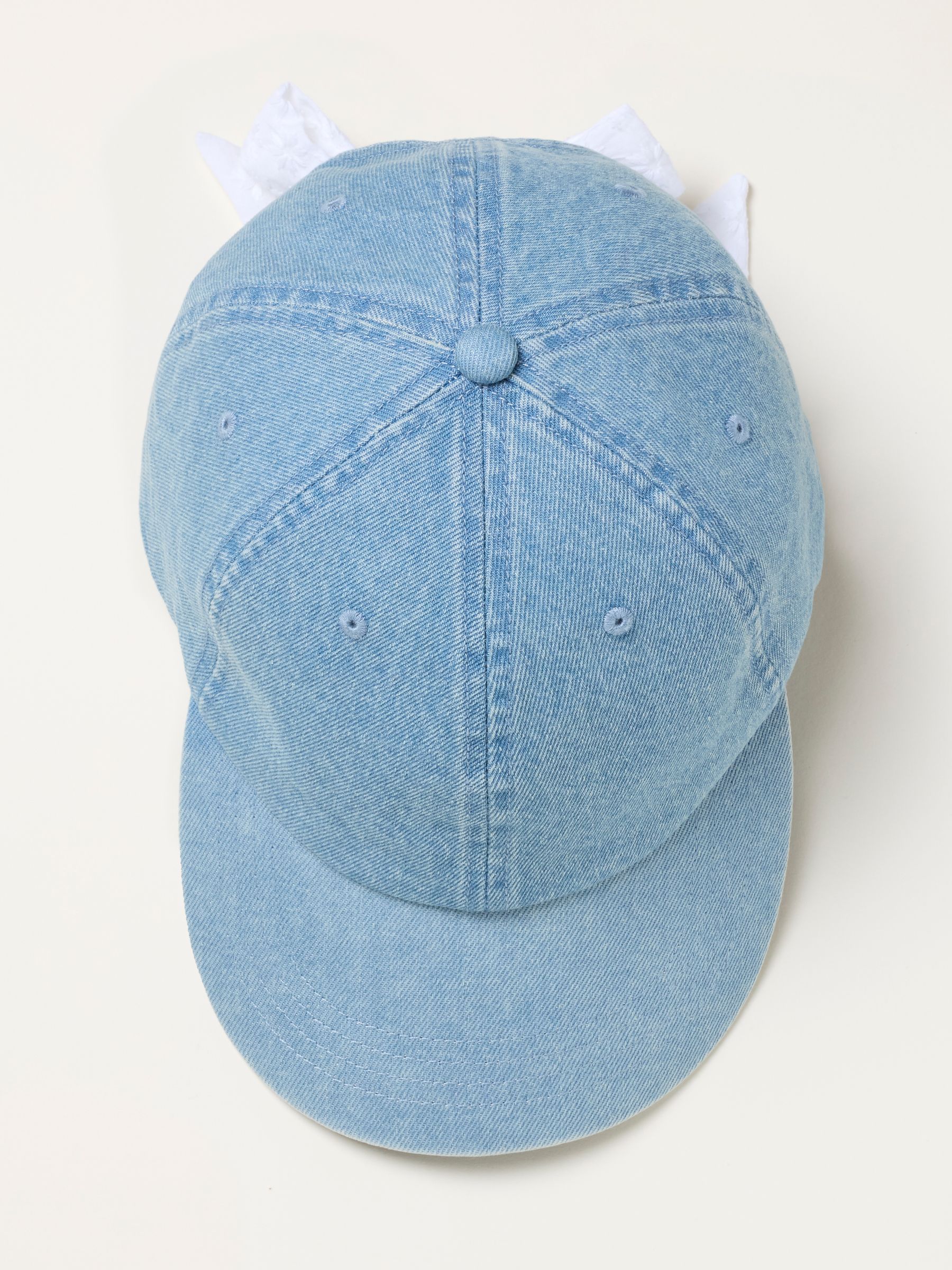 Denim Bow Tie Denim Cap - Image 2 of 3