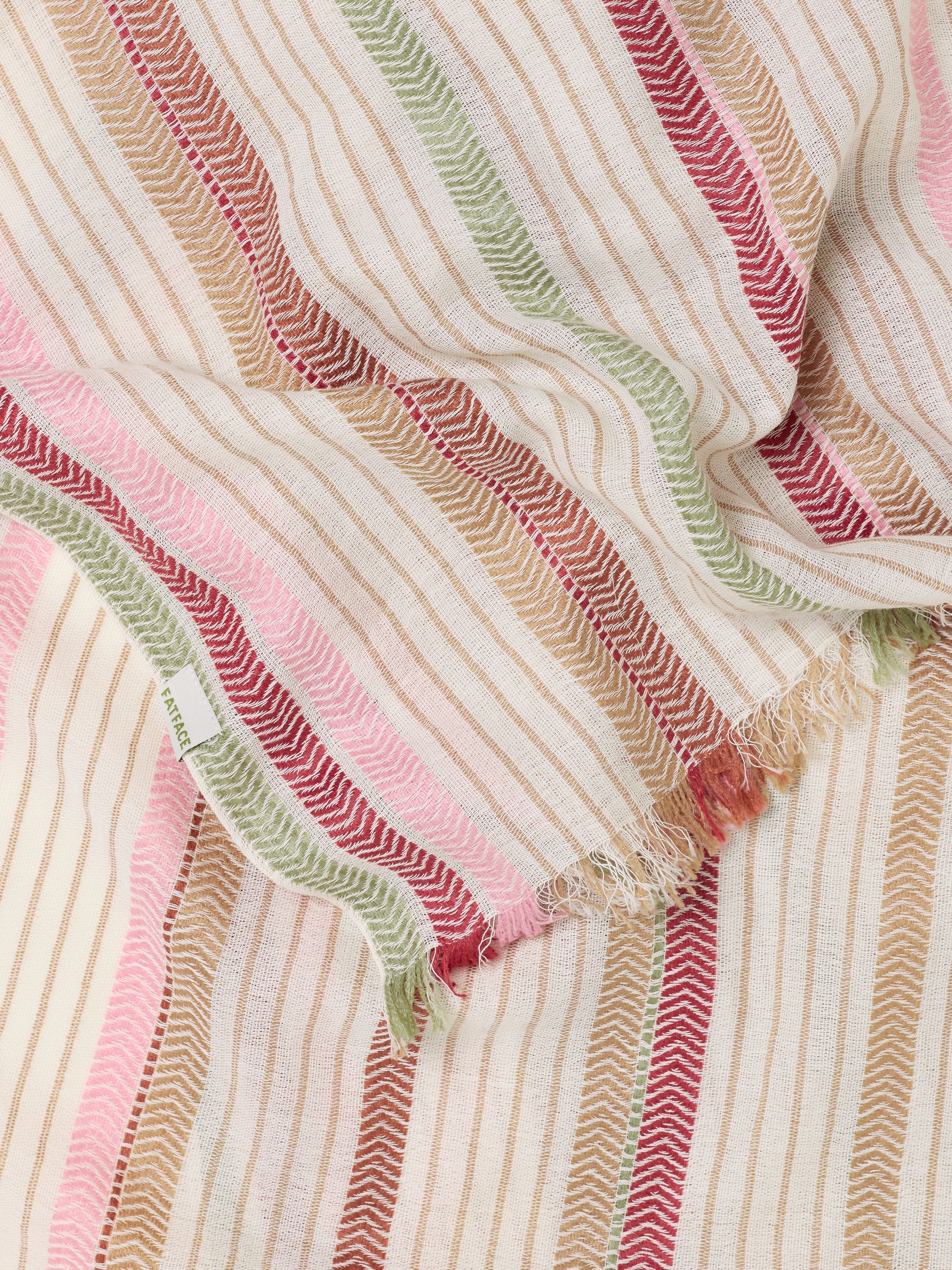 Natural Spice Trail Stripe Scarf - Image 2 of 2 Natural Spice Trail Stripe Scarf - Image 2 of 2