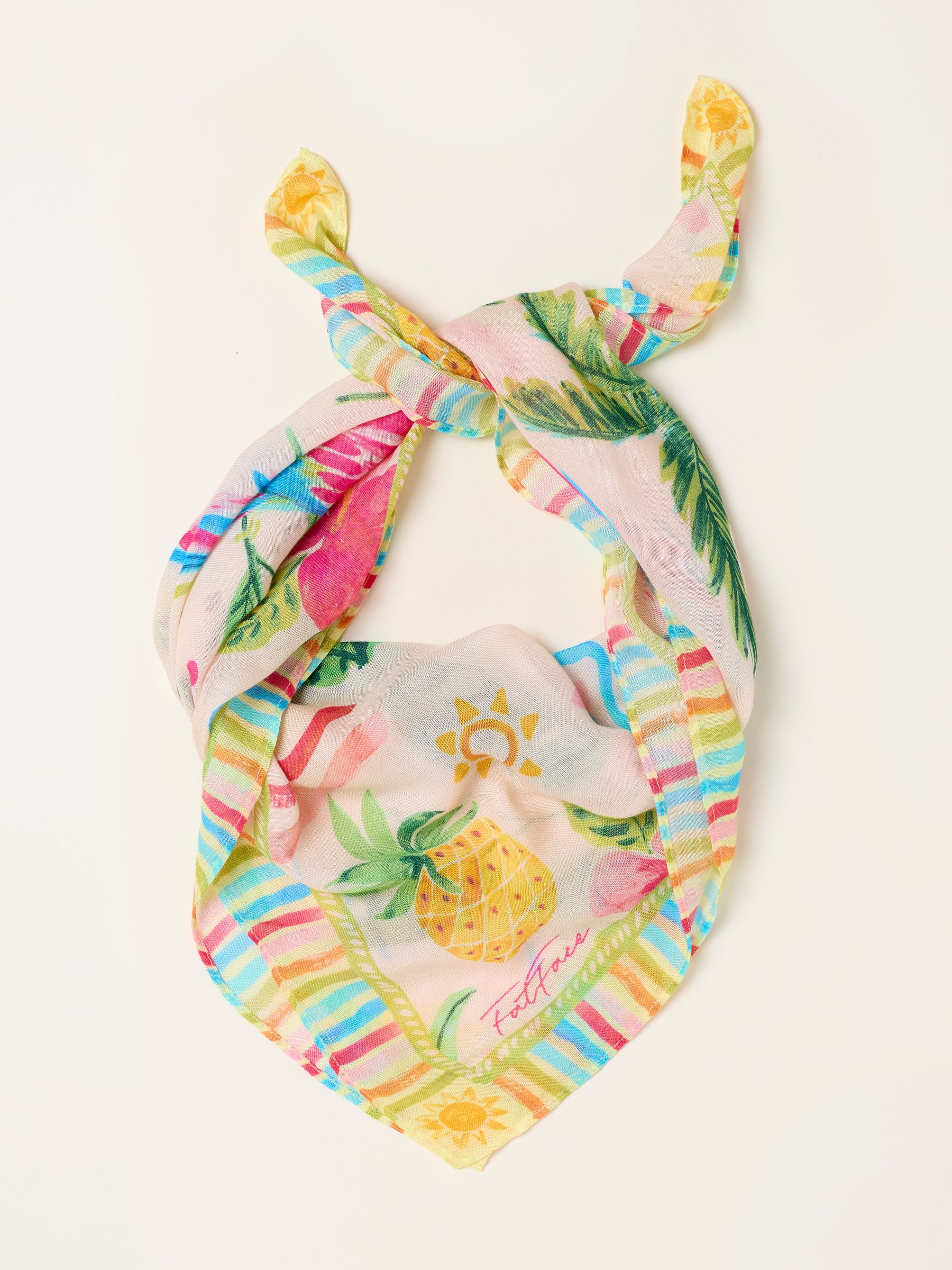 Pink Parrot Square Scarf - Image 1 of 3