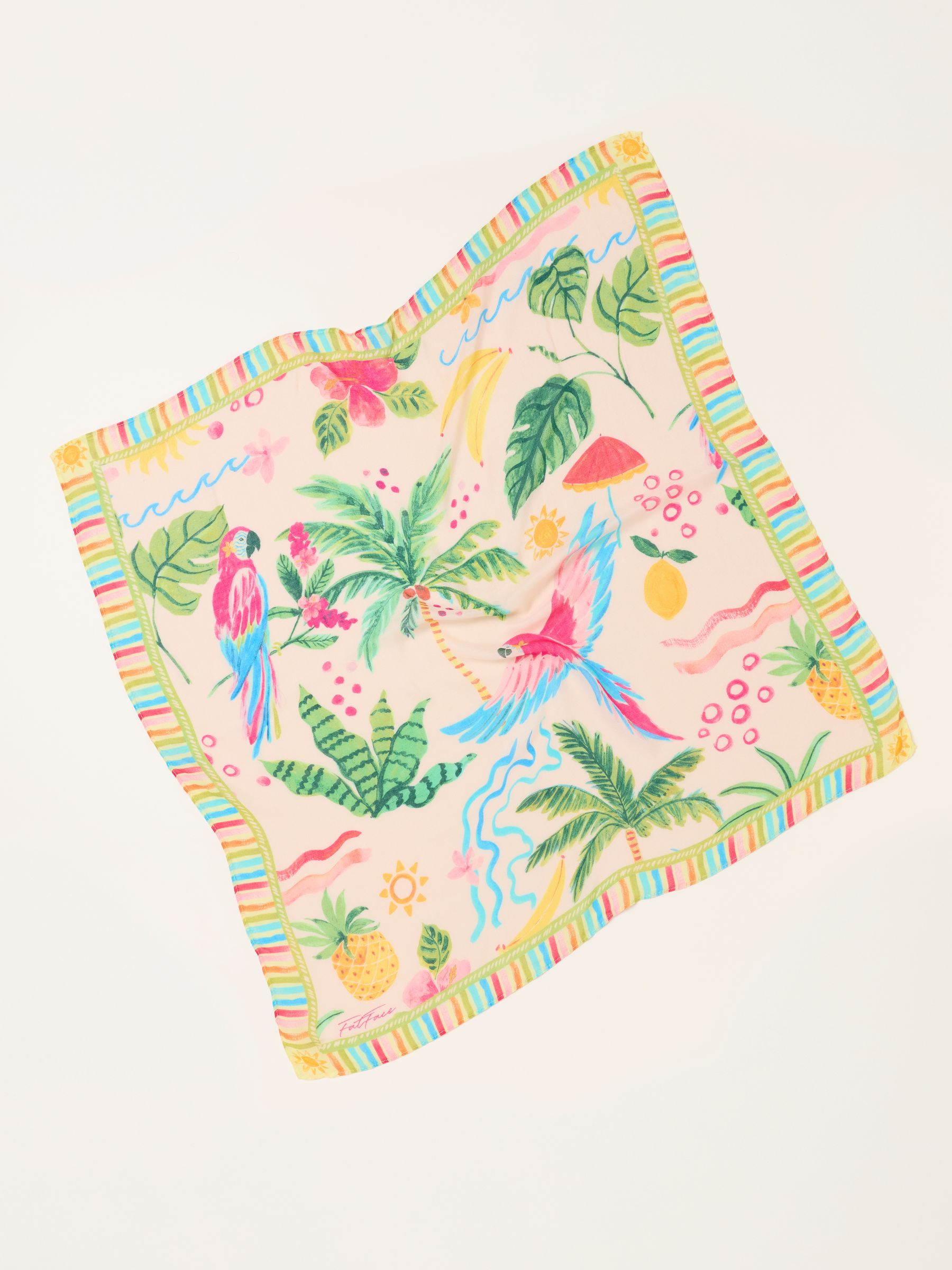 Pink Parrot Square Scarf - Image 2 of 3