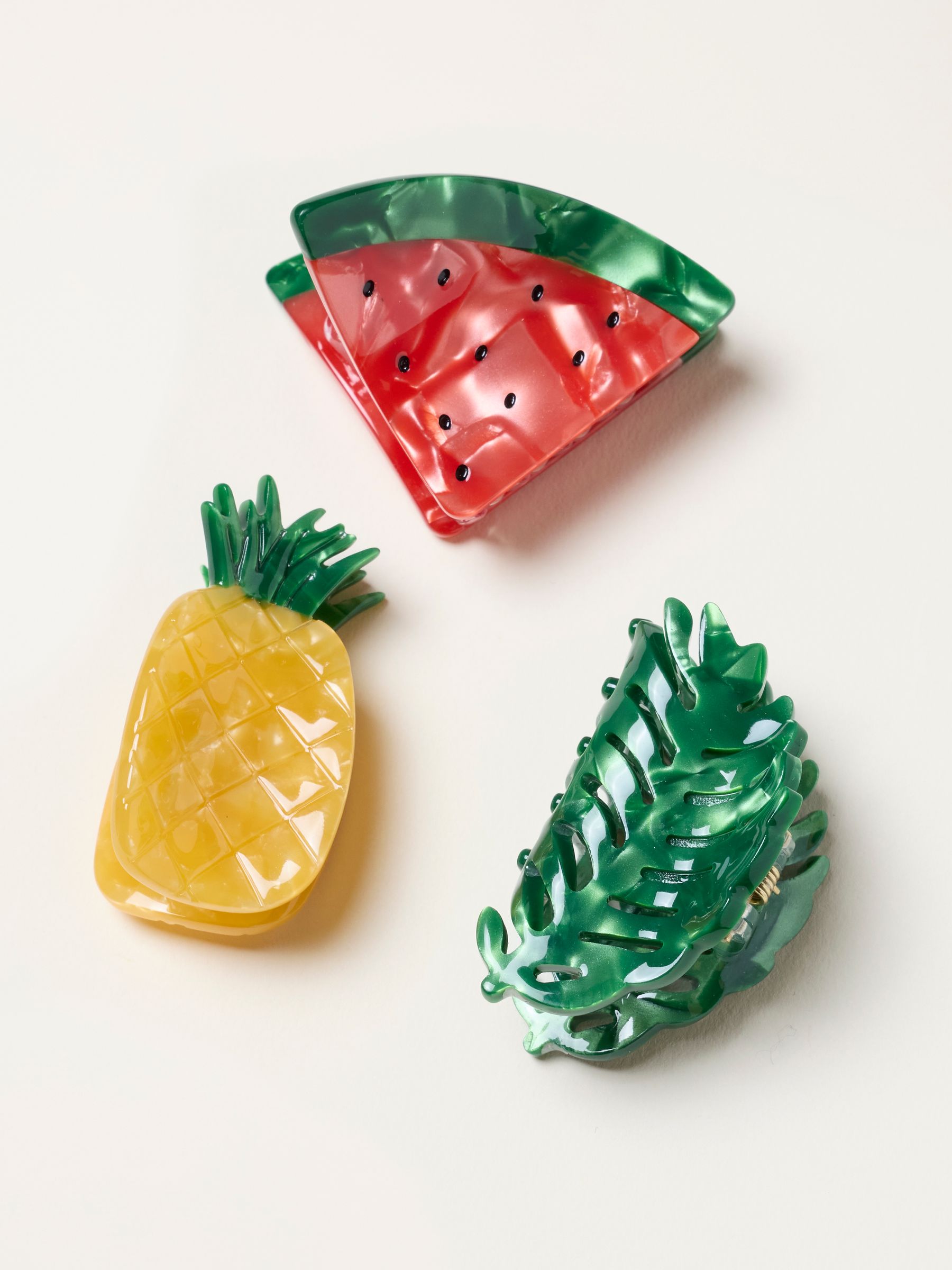 Multi 3 Pack Tropical Claw Clips - Image 1 of 2