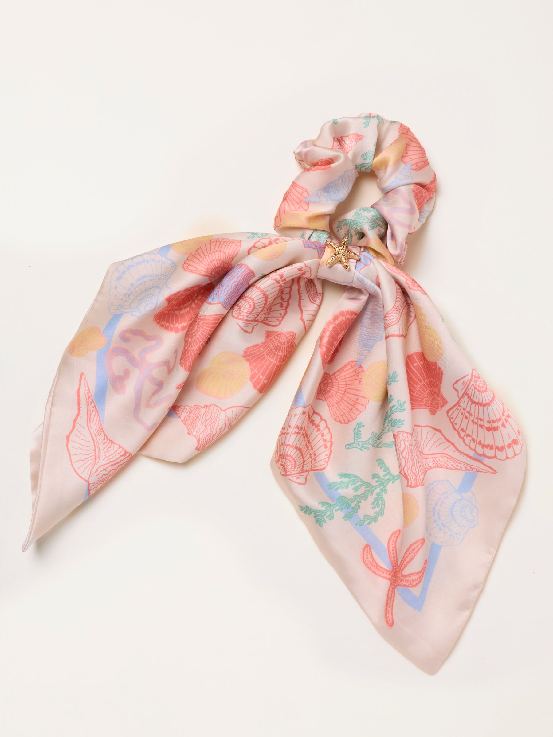 Pink Sealife Tie Scrunchie - Image 1 of 2