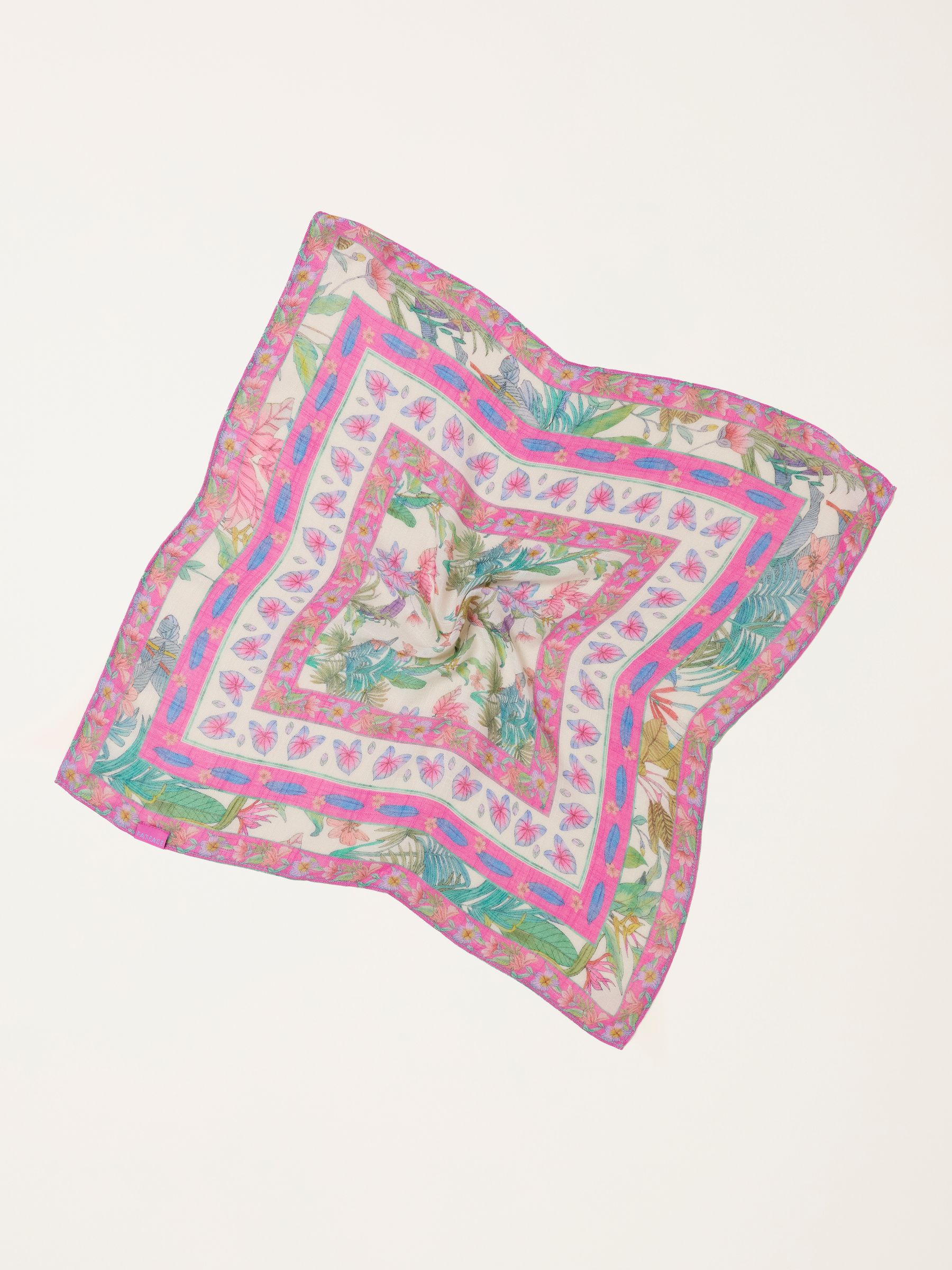 Pink Tropical Square Scarf - Image 2 of 3
