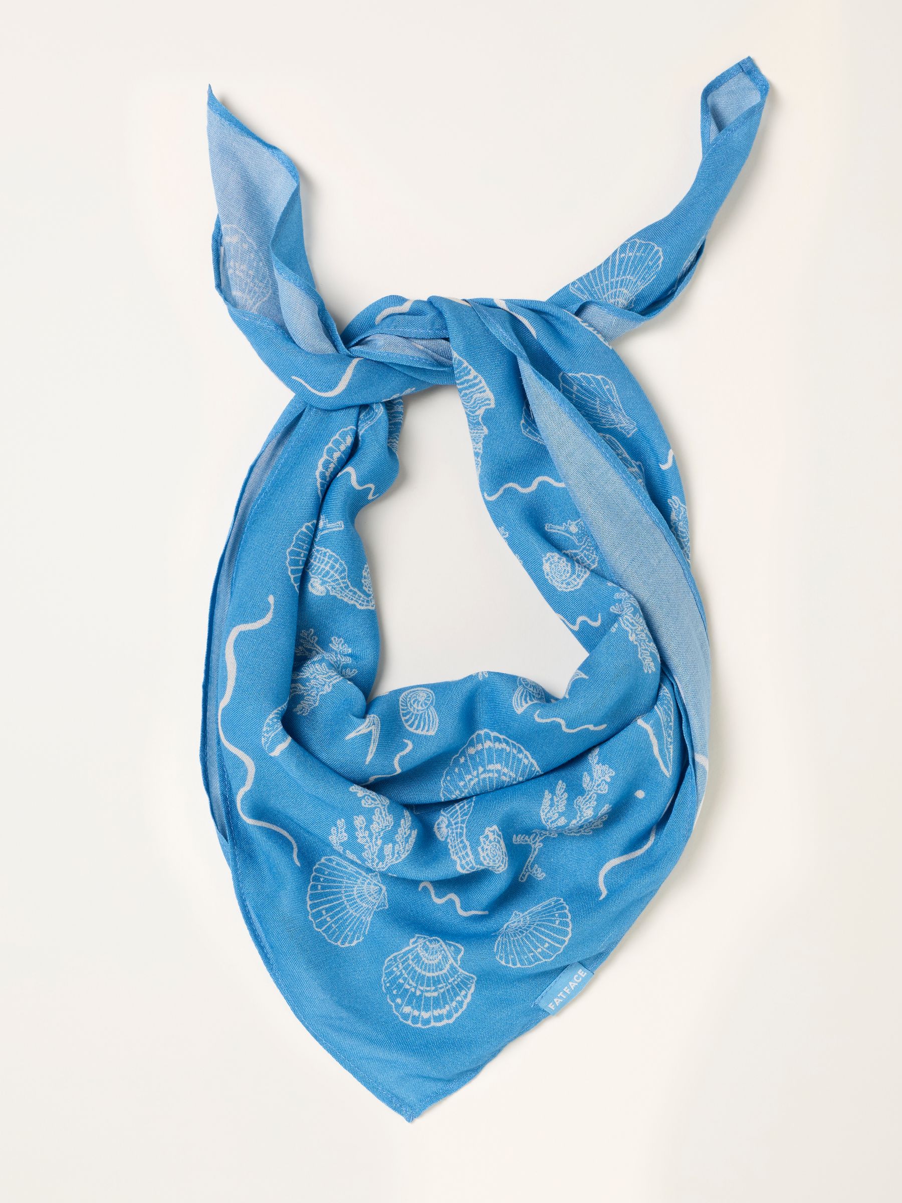 Blue Sealife Square Scarf - Image 1 of 3