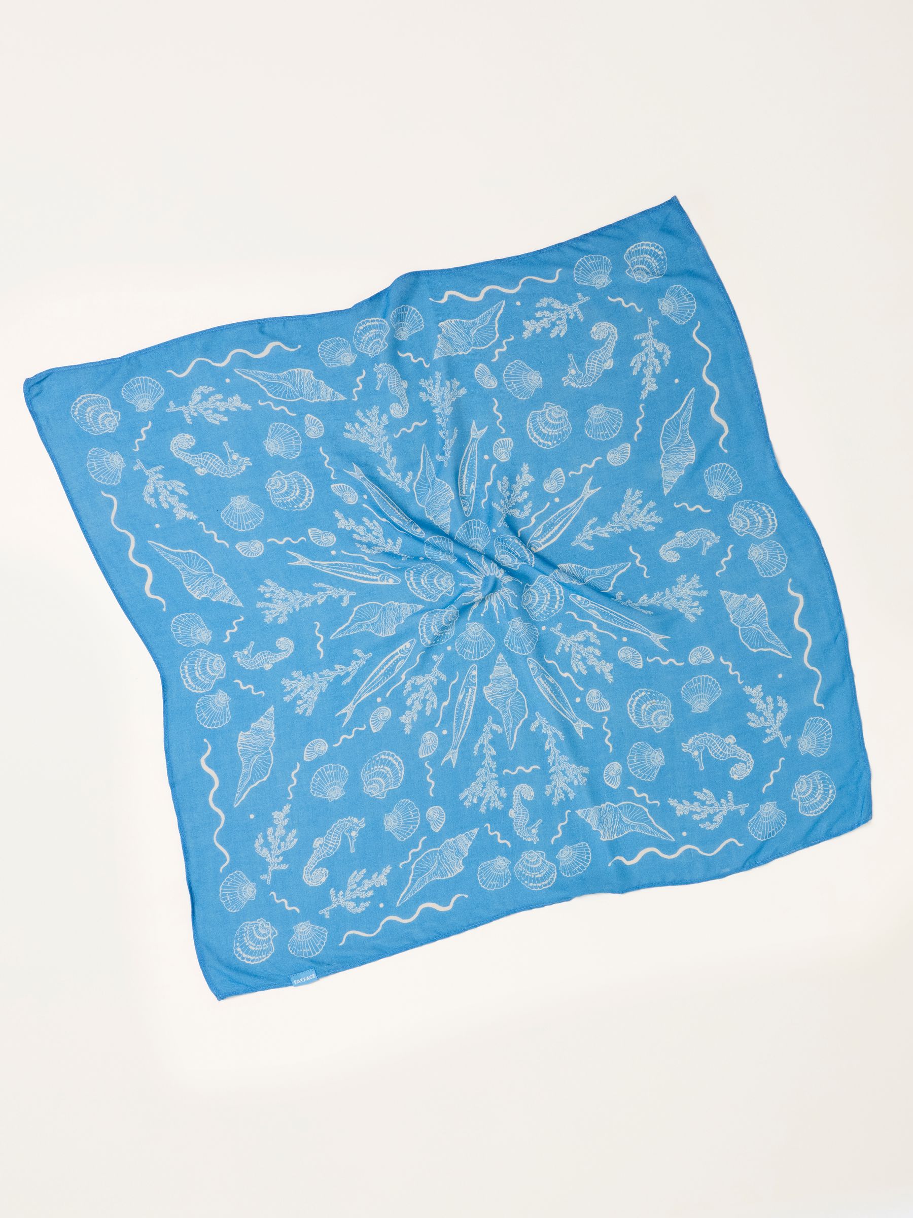 Blue Sealife Square Scarf - Image 2 of 3