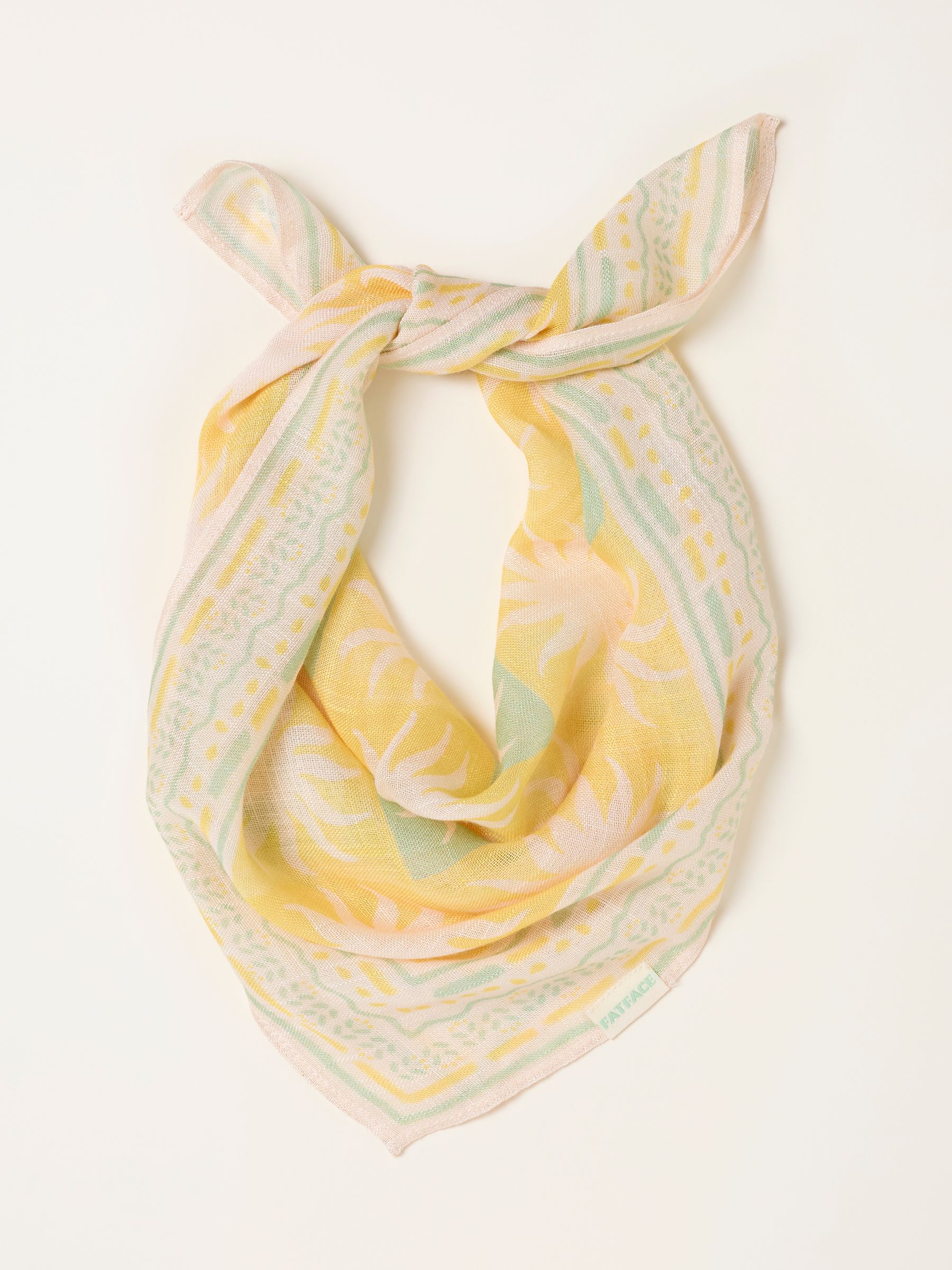 Yellow Sun Square Scarf - Image 1 of 3 Yellow Sun Square Scarf - Image 1 of 3