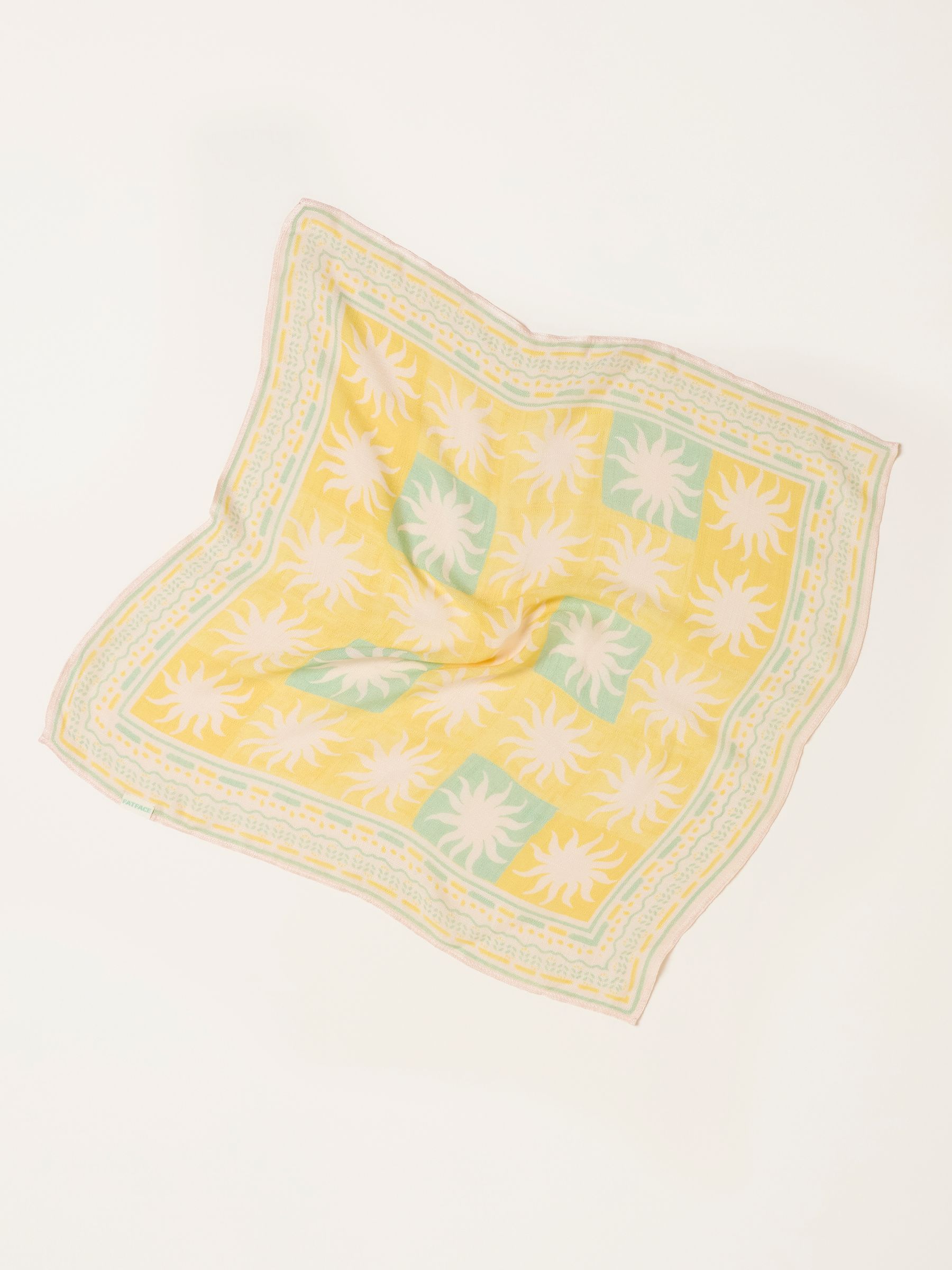 Yellow Sun Square Scarf - Image 2 of 3 Yellow Sun Square Scarf - Image 2 of 3