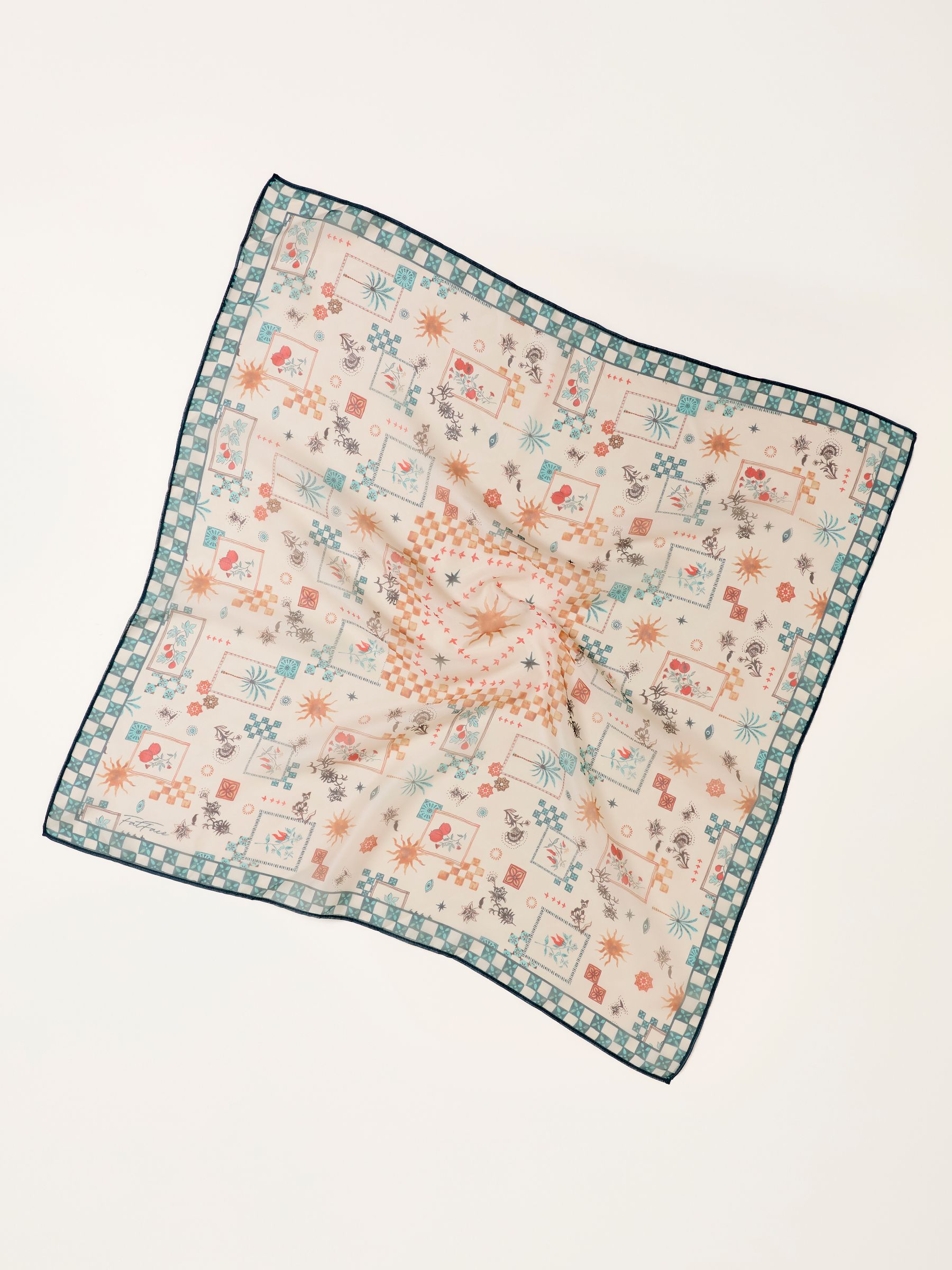 Ivory Spice Trail Square Scarf - Image 5 of 6