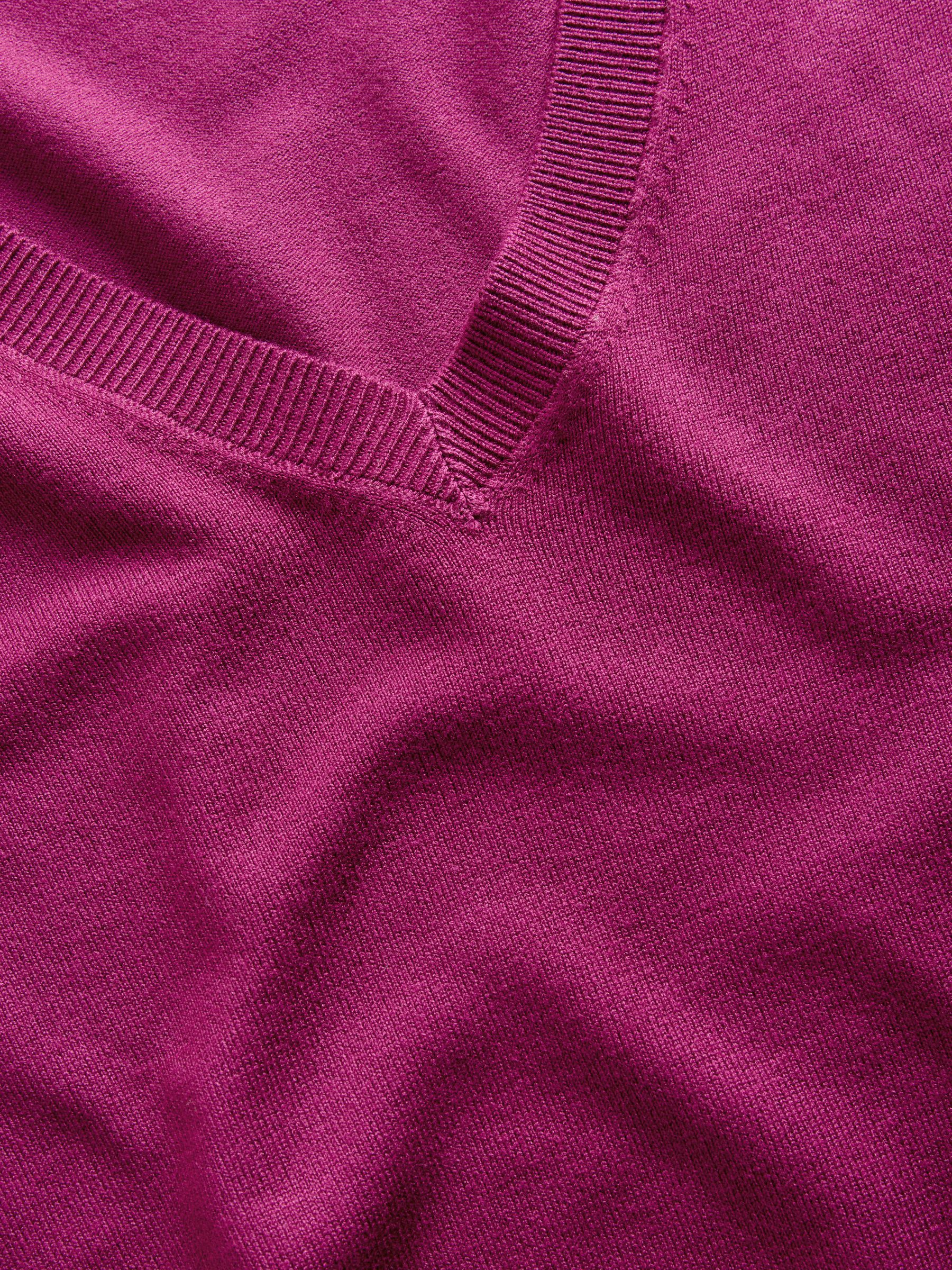 4 Pack Fine Knit V-Neck Jumpers Plum/Purple/Neutral/Dark Navy 4 Pack - Image 6 of 6