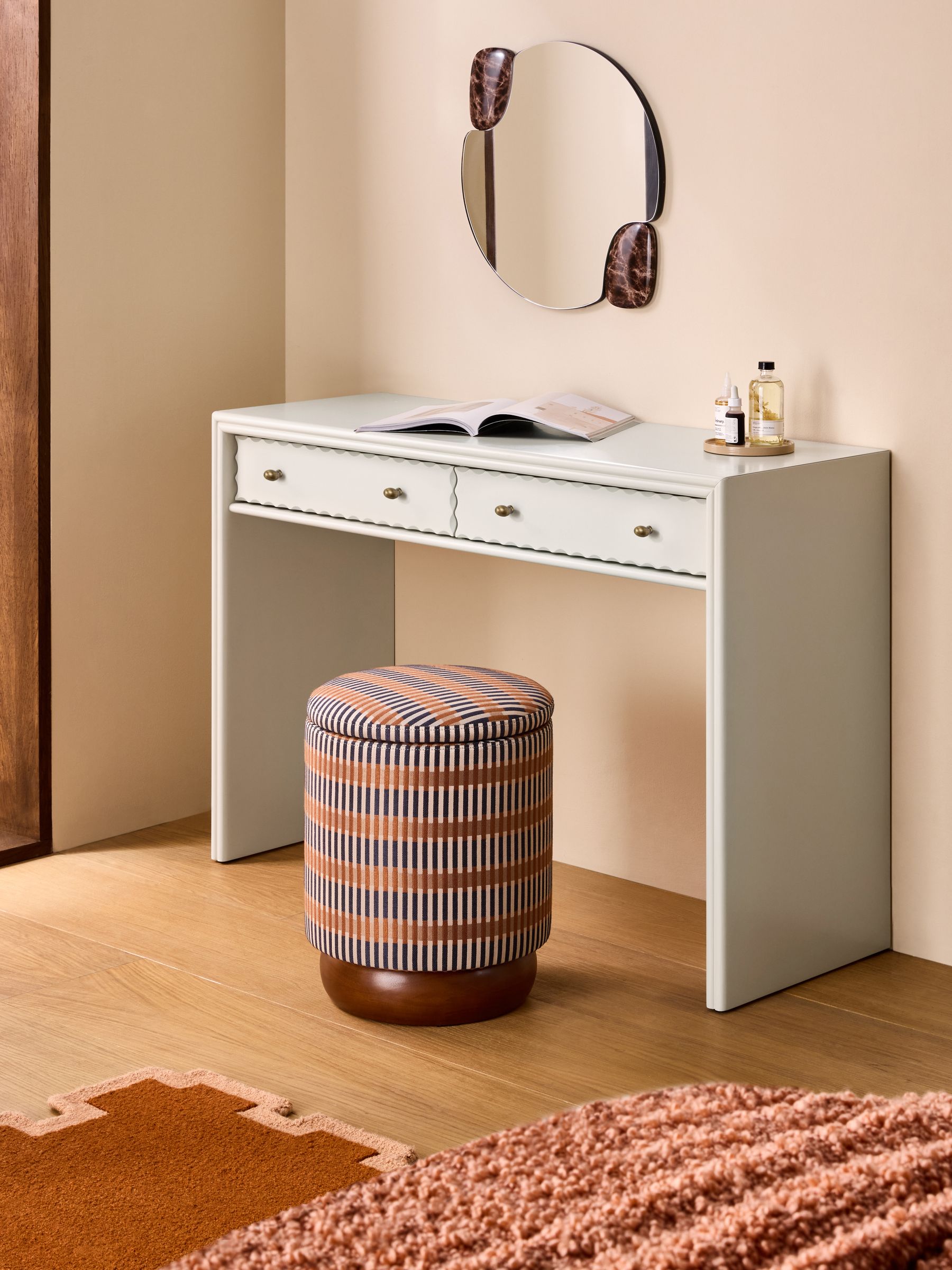 Roisin Console Dressing Table in Ecru White - Image 1 of 7