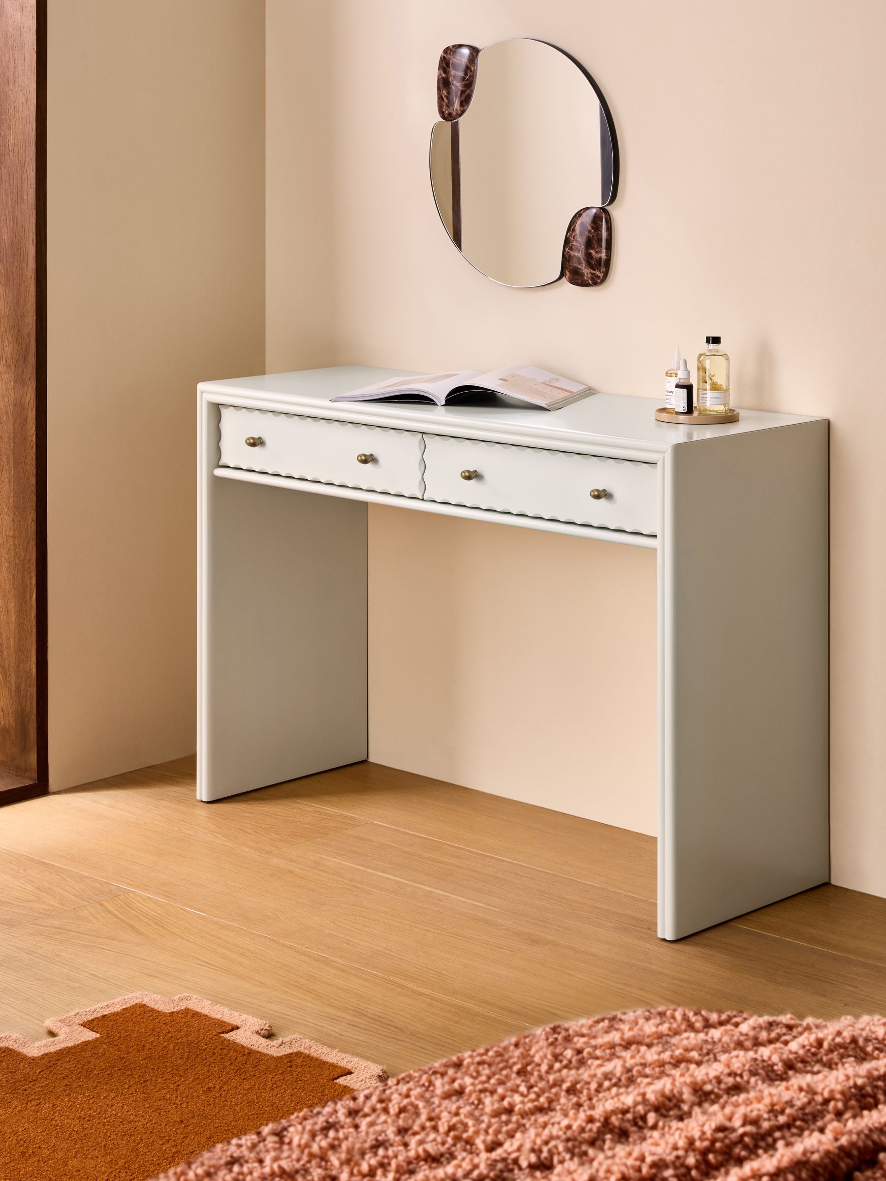 Roisin Console Dressing Table in Ecru White - Image 2 of 7 Roisin Console Dressing Table in Ecru White - Image 2 of 7