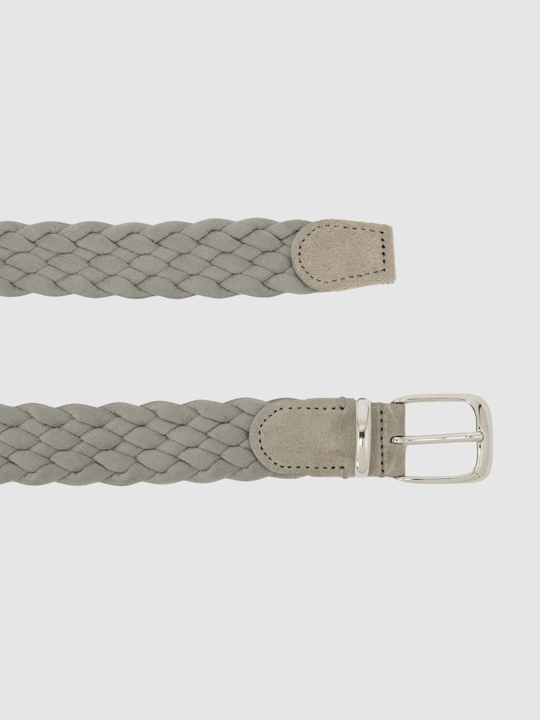 Suede Woven Belt in Soft Grey - Image 3 of 5