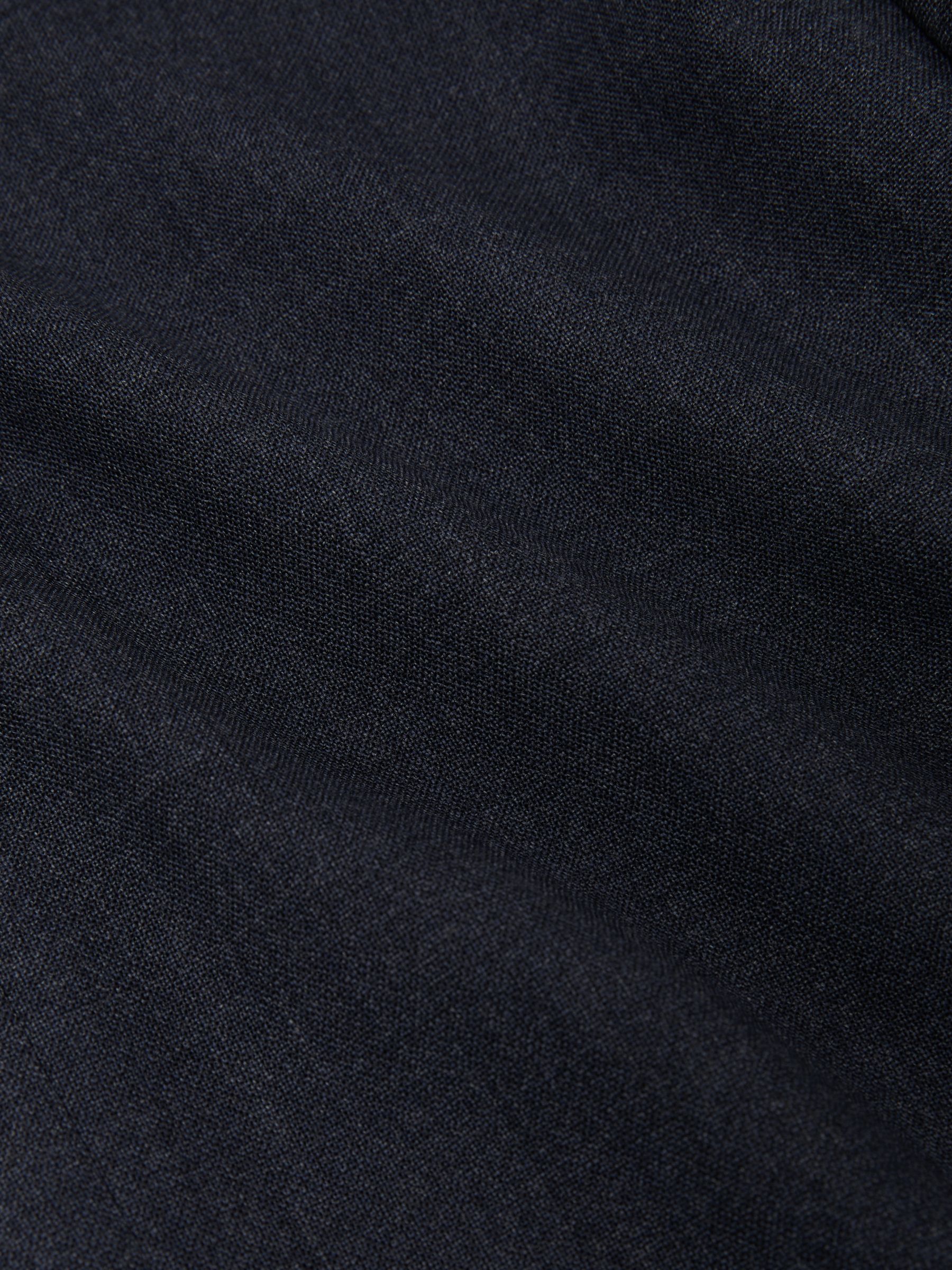 Wool Textured Single-Breasted Blazer Tailored-Fit in Airforce Blue - Image 9 of 9