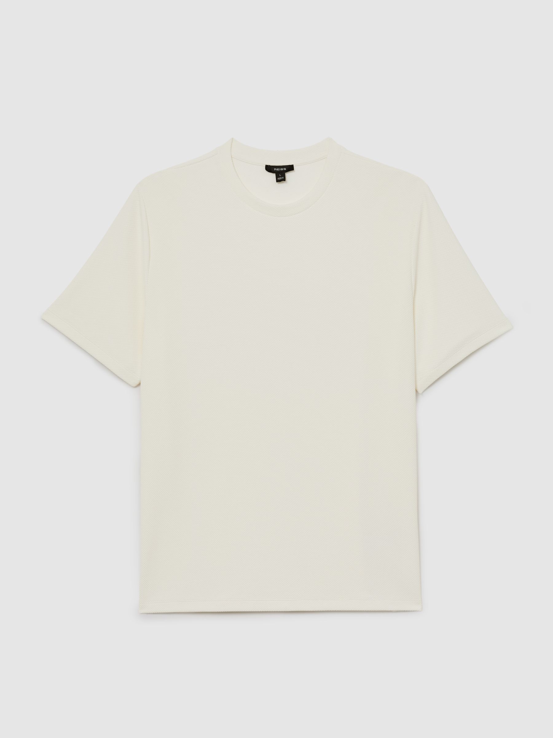 Textured Crew-Neck Modern-Fit T-Shirt in White - image 1