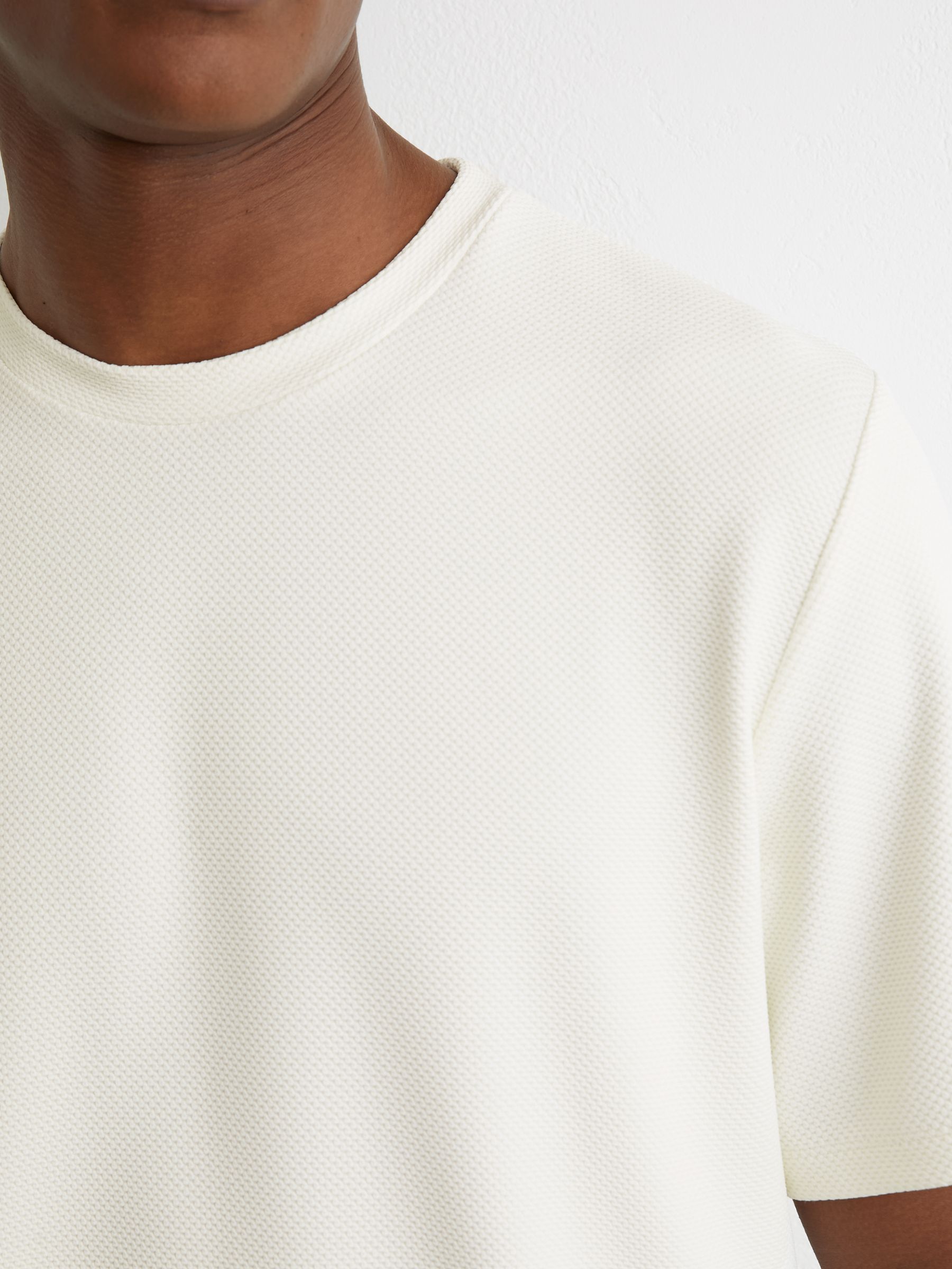 Textured Crew-Neck Modern-Fit T-Shirt in White - image 5