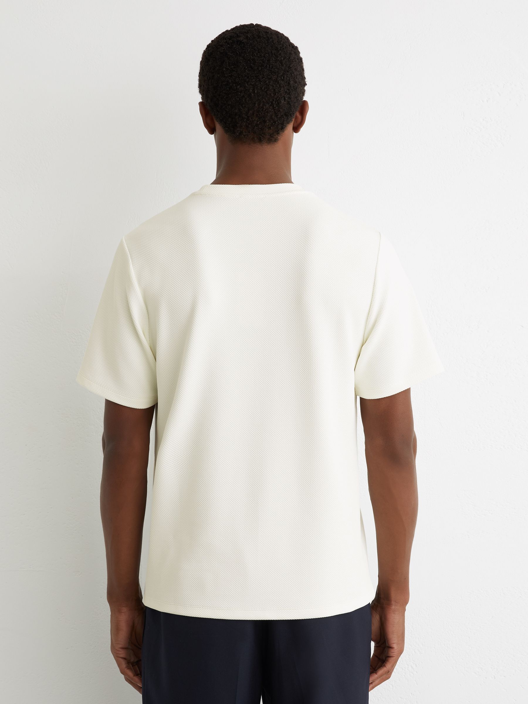 Textured Crew-Neck Modern-Fit T-Shirt in White - image 4