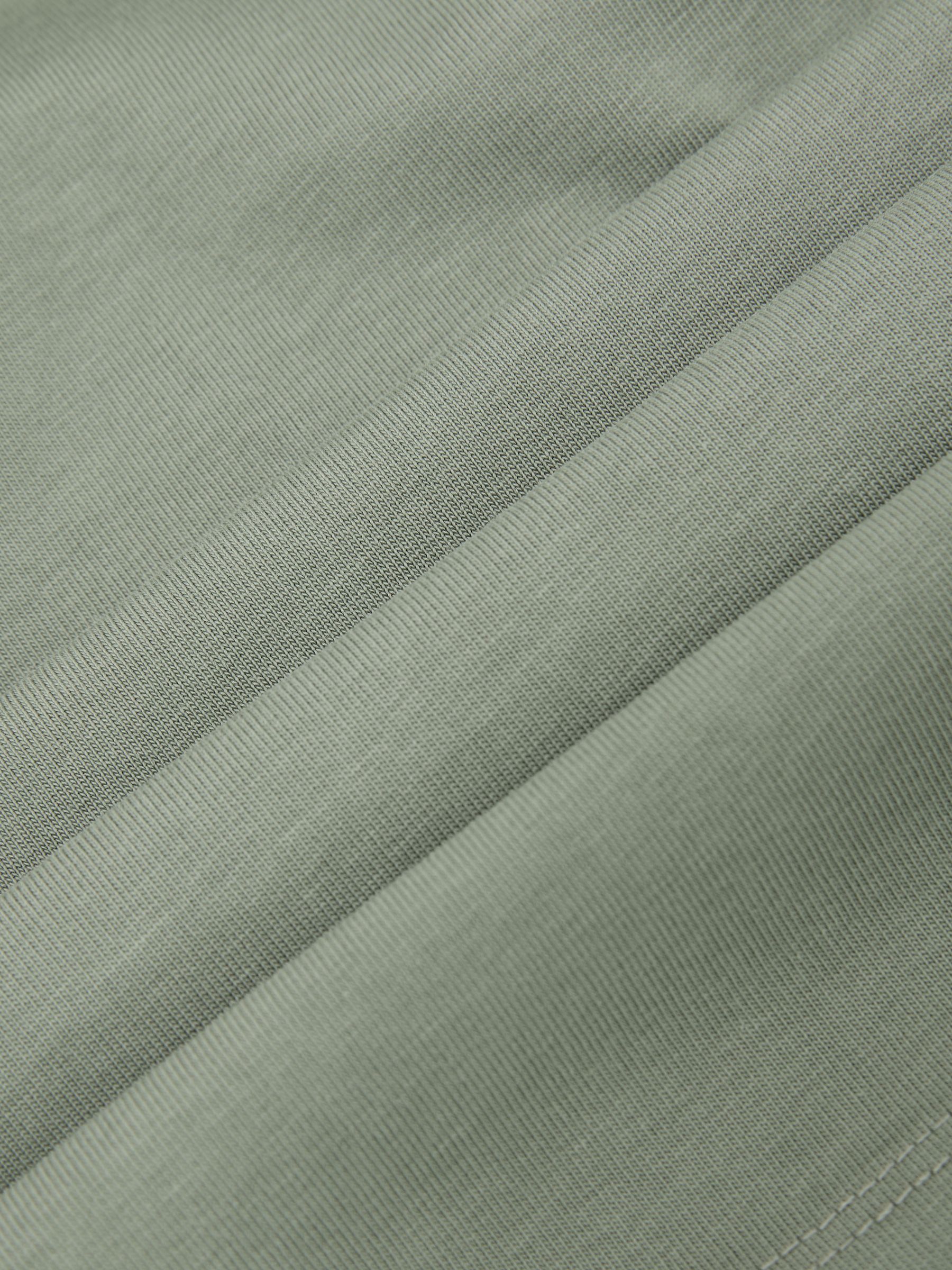 Cotton Garment-Dyed Oversized T-Shirt in Sage Green - Image 6 of 6